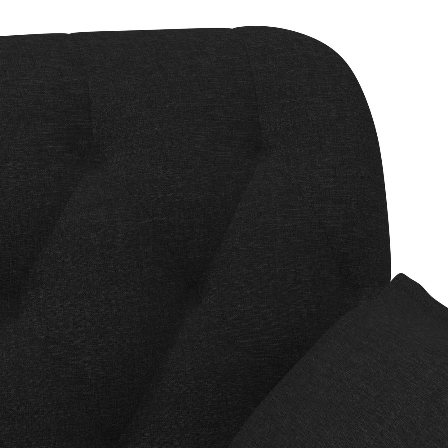 vidaXL Love seat με κουμπιά Μαύρο 111 x 68 x 80 εκ. Ύφασμα