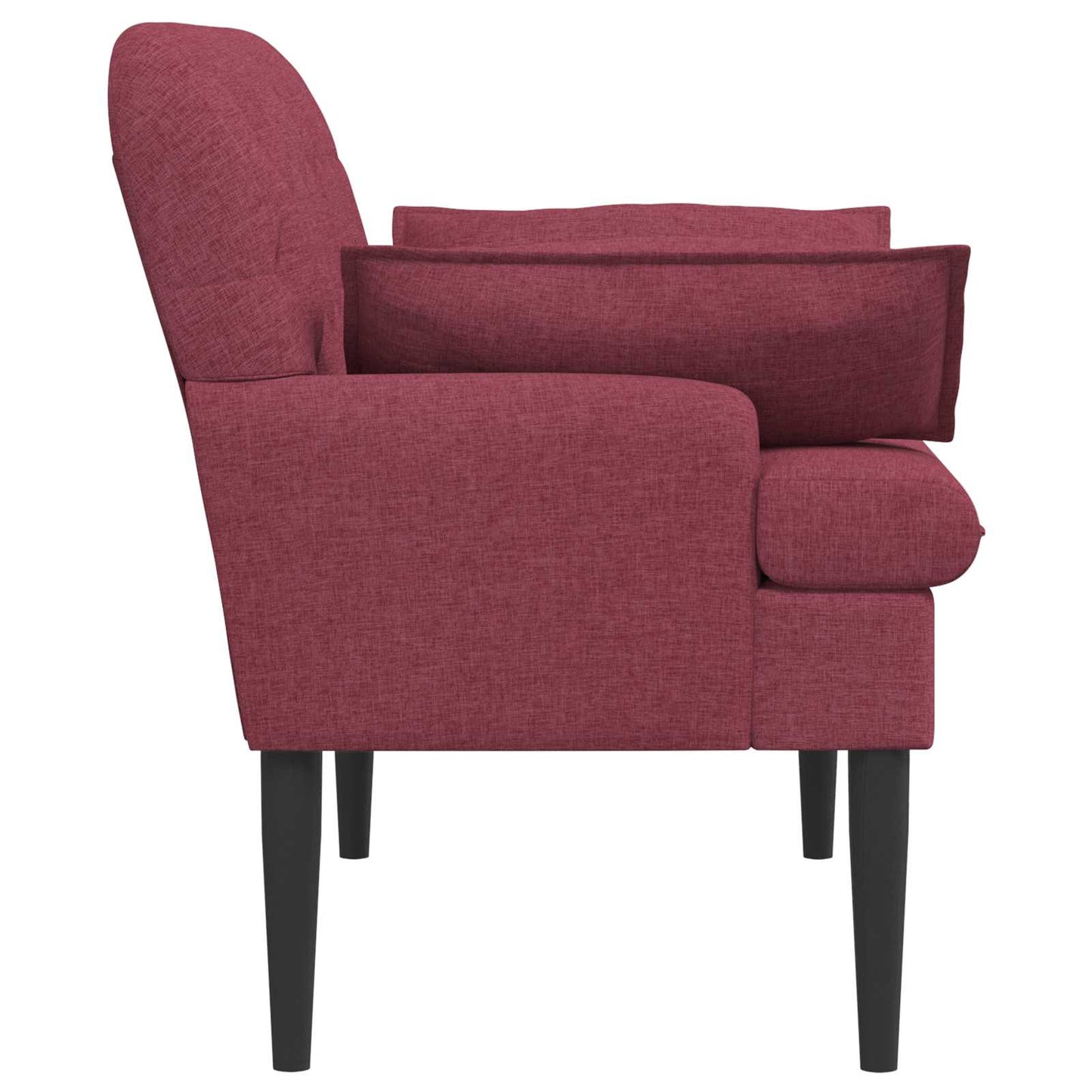 vidaXL Love seat με κουμπιά Κόκκινο 111 x 68 x 80 εκ. Ύφασμα