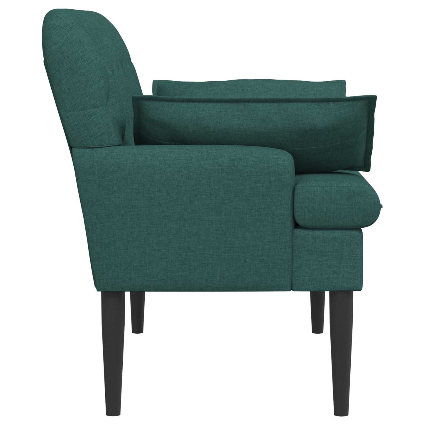 vidaXL Love seat με κουμπιά Σκούρο Πράσινο 111 x 68 x 80 εκ. Ύφασμα