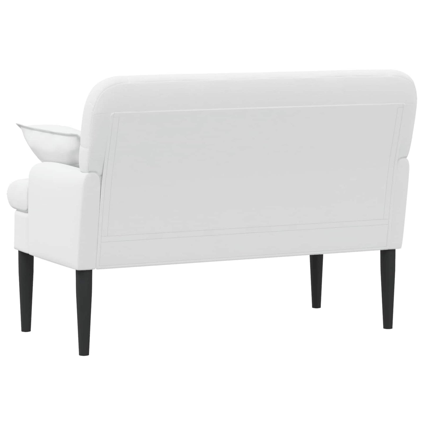 vidaXL Love seat με κουμπιά Λευκό 111 x 68 x 80 εκ. Ύφασμα