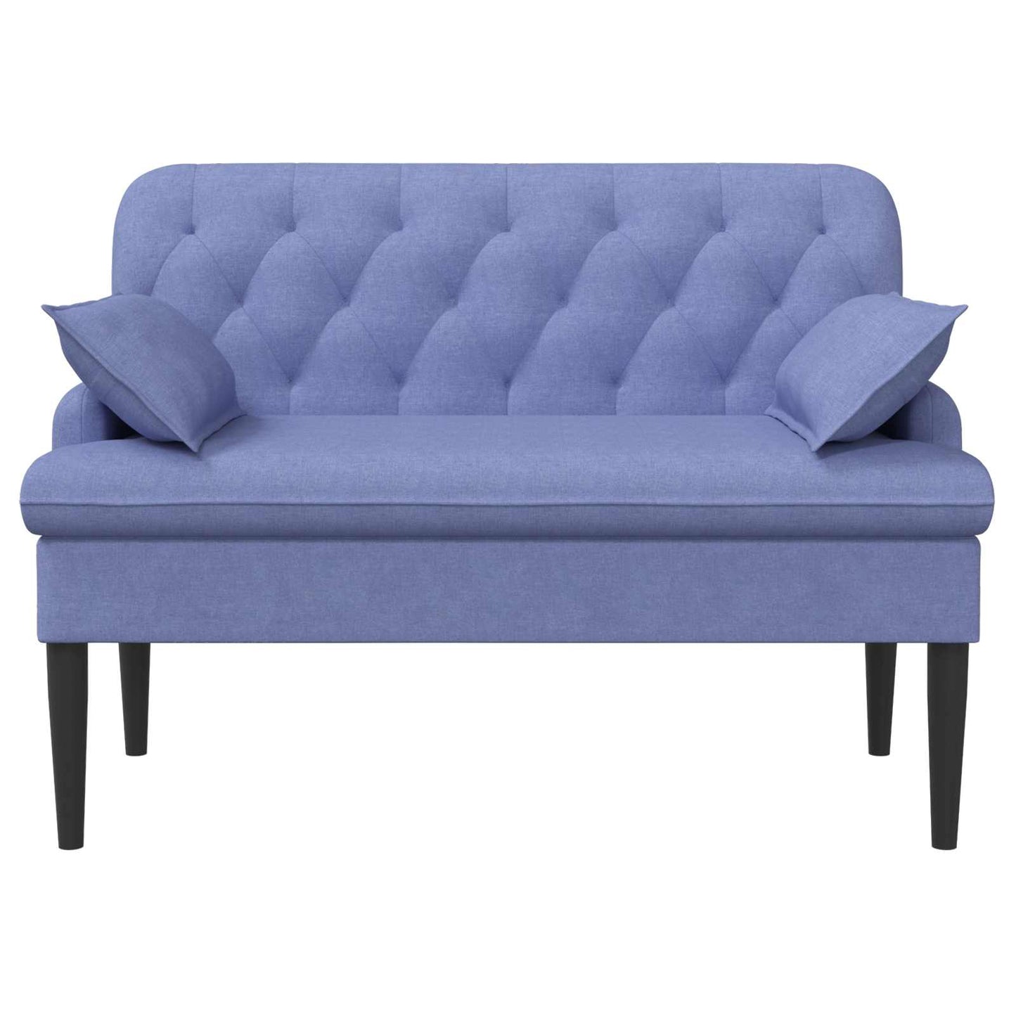 vidaXL Love seat με κουμπιά Μπλε τζην 111 x 68 x 80 εκ. Ύφασμα