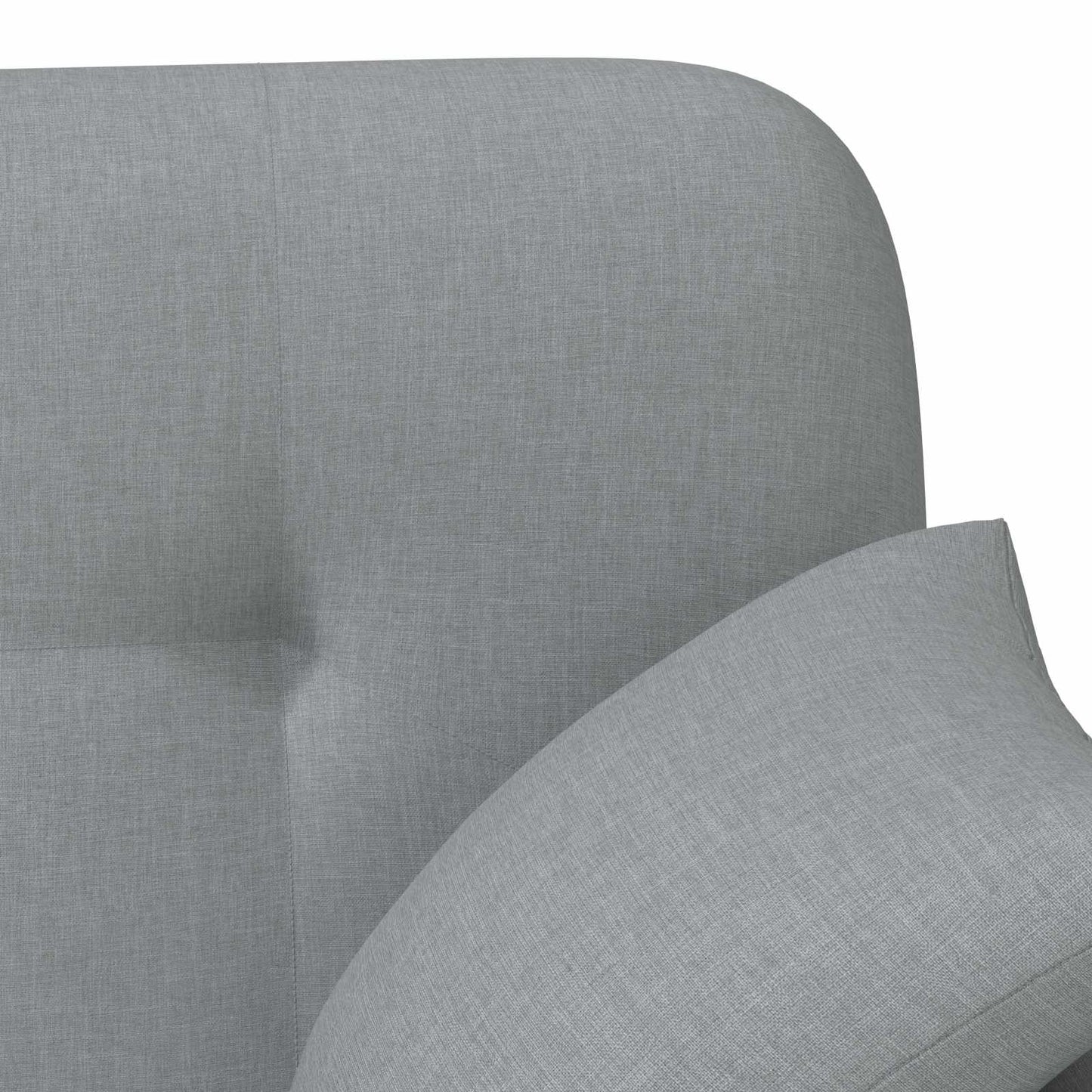 vidaXL Love seat με κουμπιά Ανοιχτό γκρι 120 x 65 x 79 εκ Ύφασμα