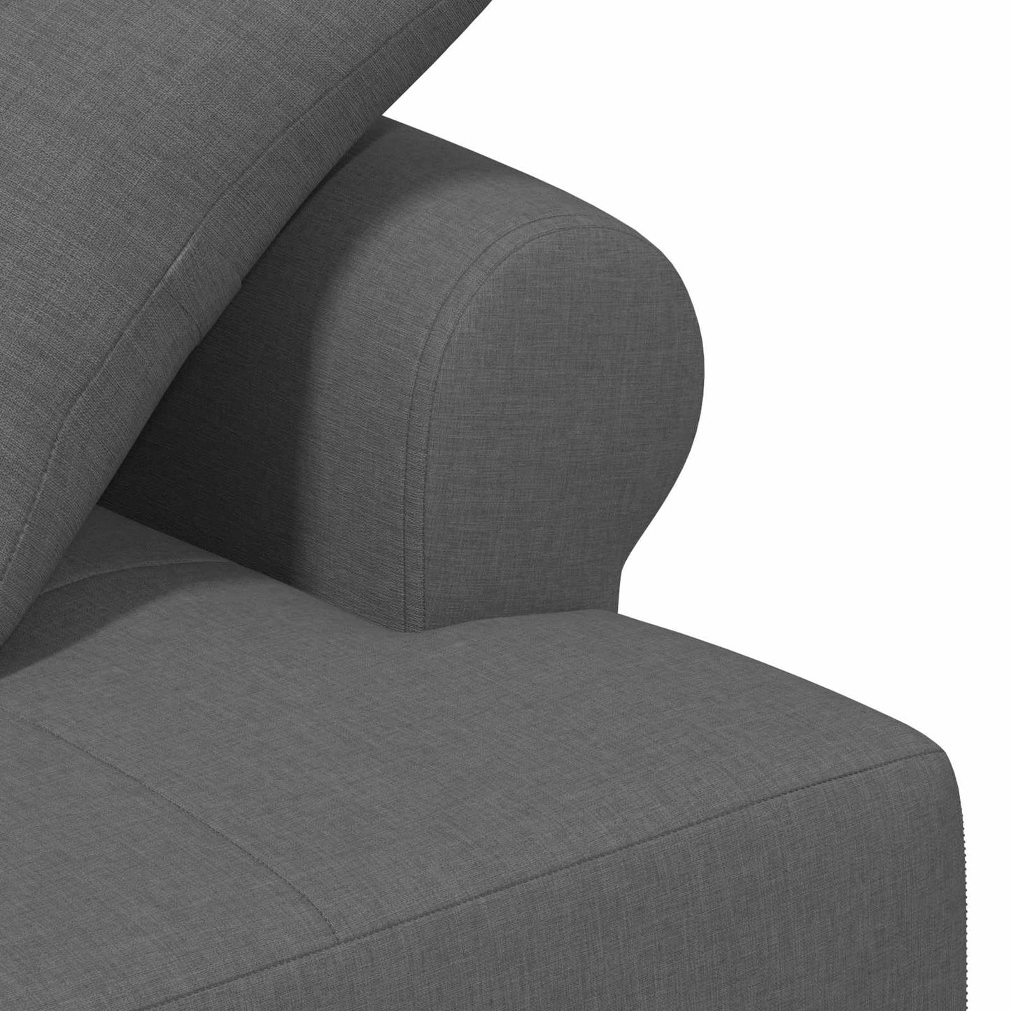 vidaXL Love seat με κουμπιά Σκούρο Γκρι 120 x 65 x 79 εκ Ύφασμα