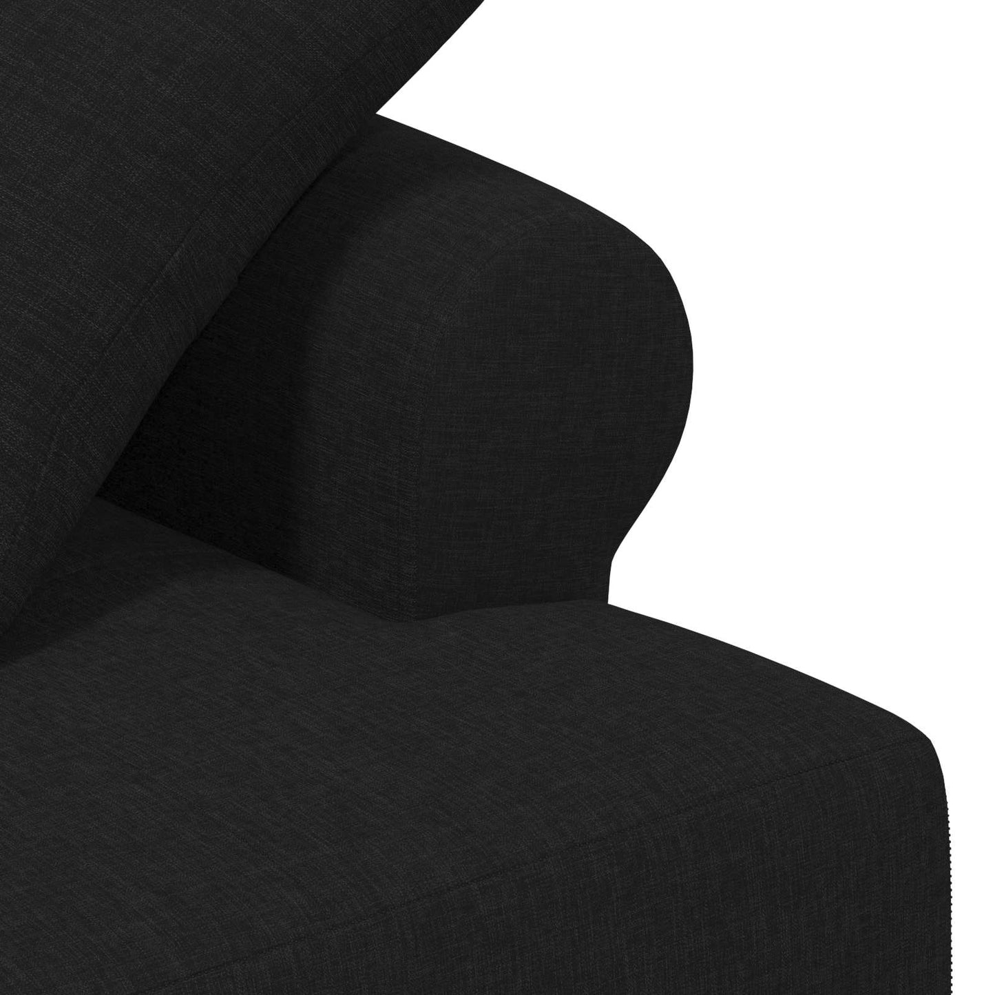 vidaXL Love seat με κουμπιά Μαύρο 120 x 65 x 79 εκ Ύφασμα