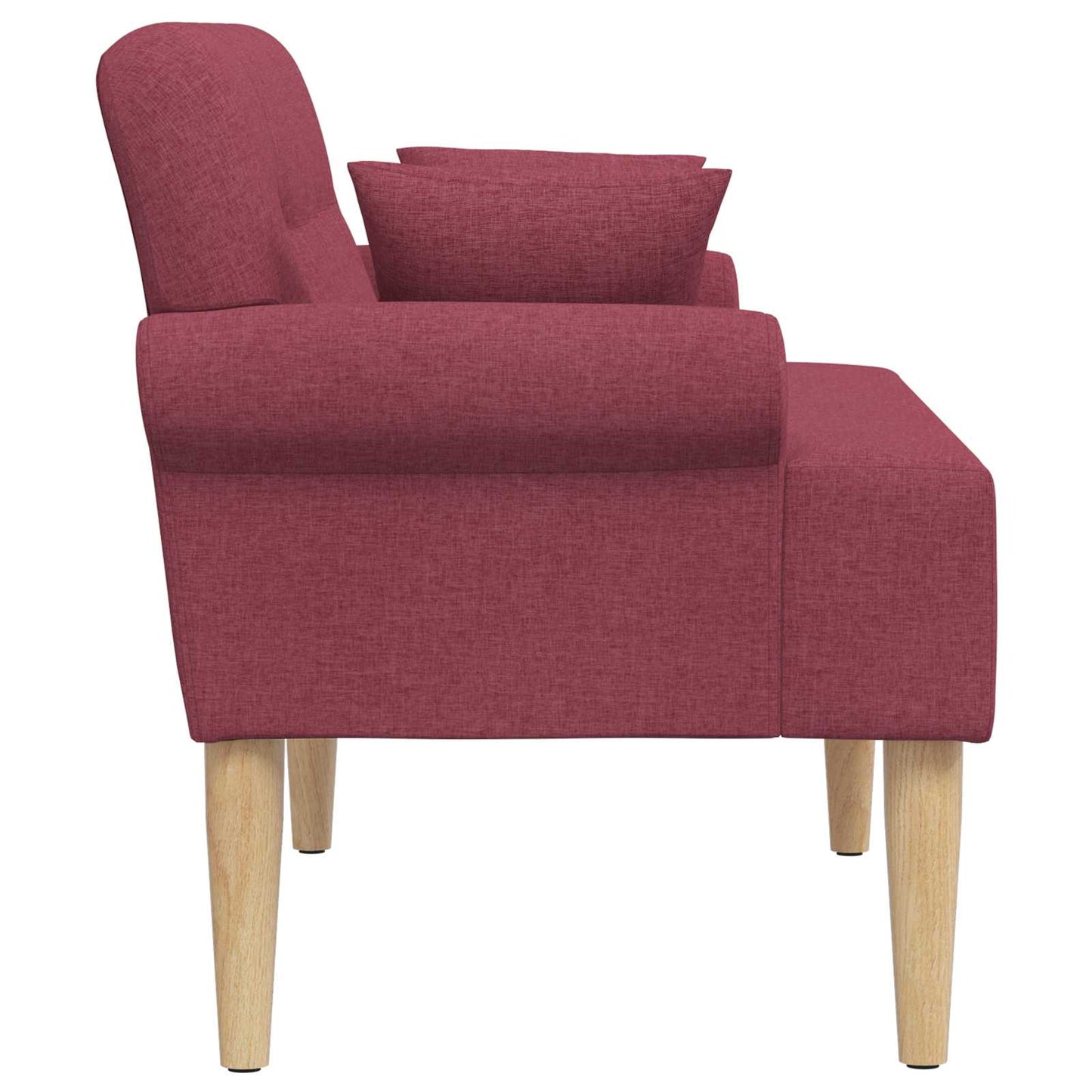 vidaXL Love seat με κουμπιά Κόκκινο 120 x 65 x 79 εκ Ύφασμα