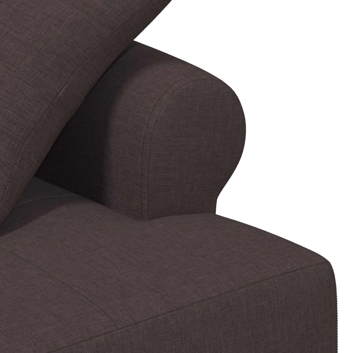 vidaXL Love seat με κουμπιά Σκούρο Καφέ 120 x 65 x 79 εκ Ύφασμα