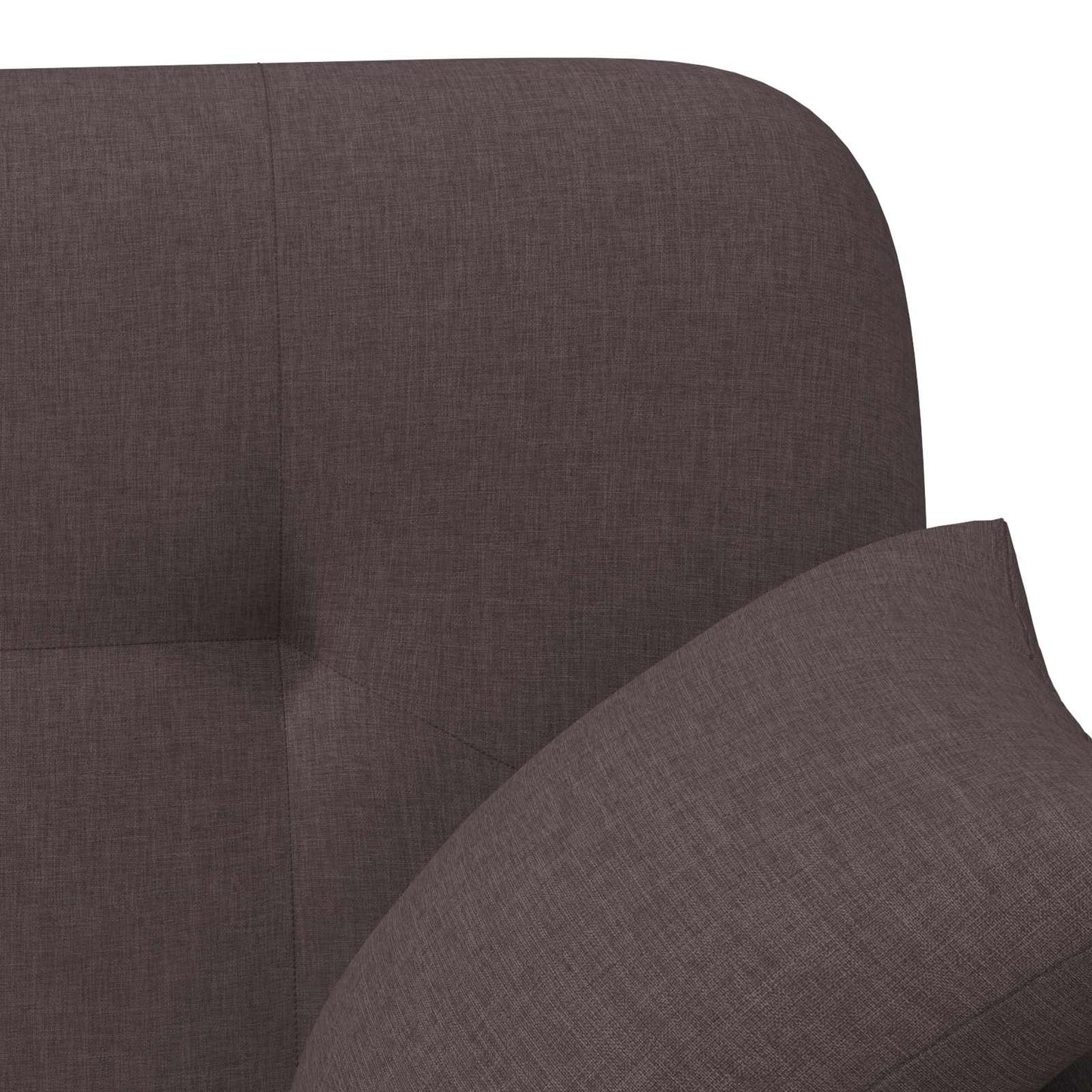 vidaXL Love seat με κουμπιά Σκούρο Καφέ 120 x 65 x 79 εκ Ύφασμα