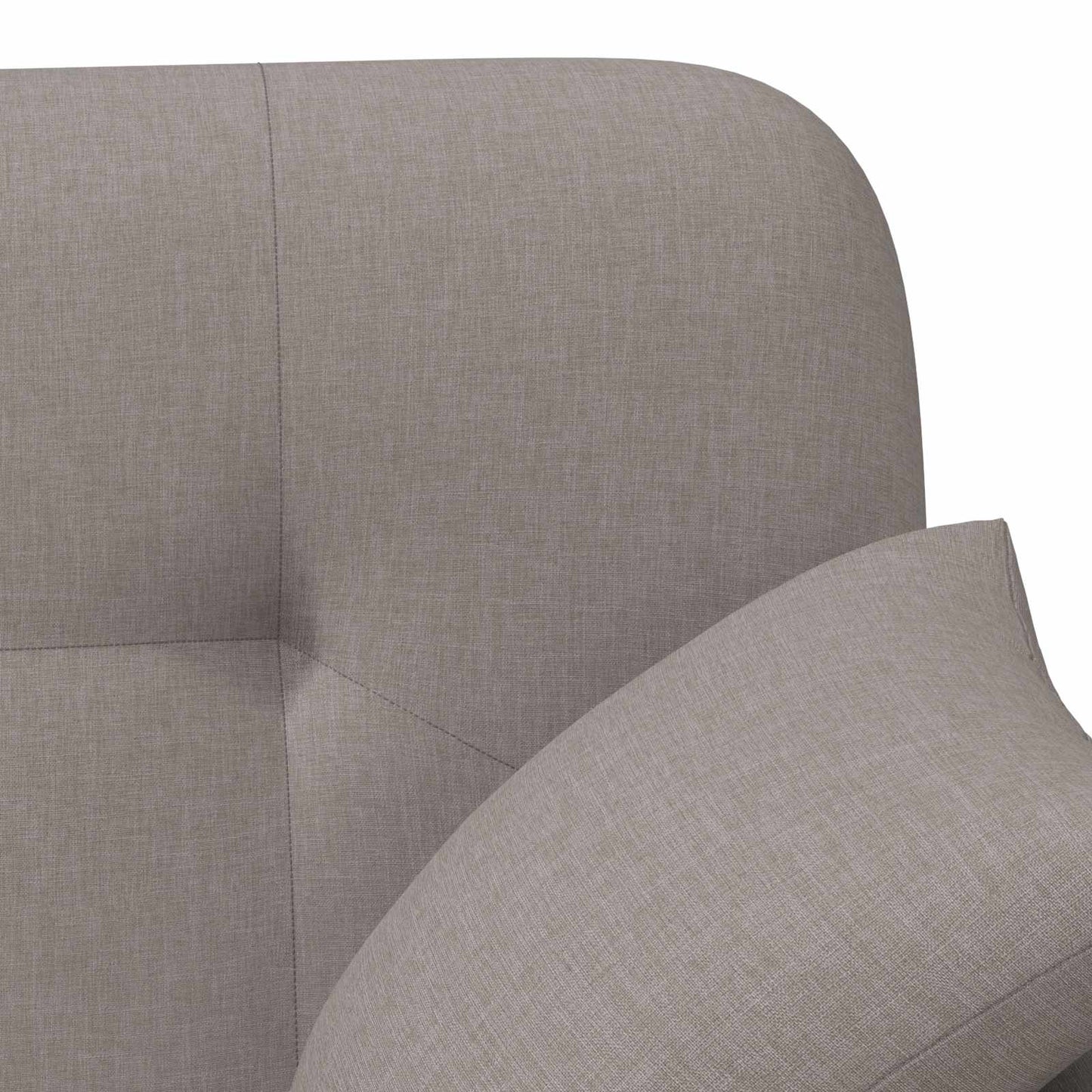 vidaXL Love seat με κουμπιά Taupe 120 x 65 x 79 εκ Ύφασμα