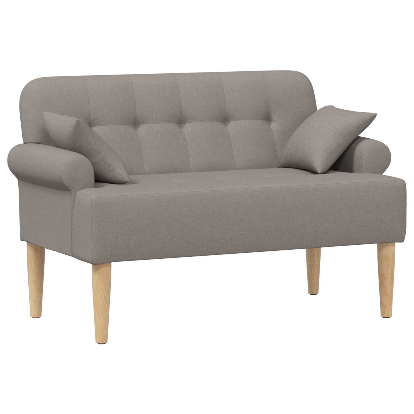 vidaXL Love seat με κουμπιά Taupe 120 x 65 x 79 εκ Ύφασμα