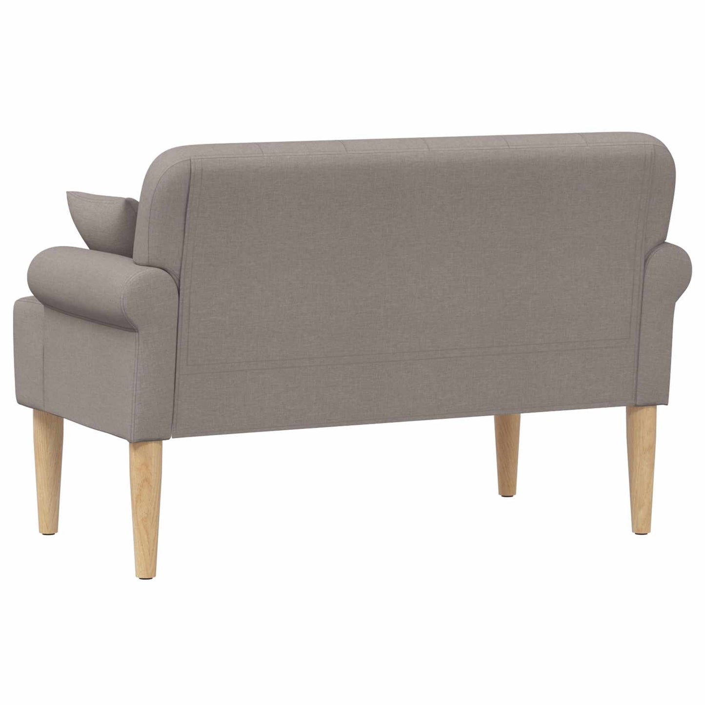 vidaXL Love seat με κουμπιά Taupe 120 x 65 x 79 εκ Ύφασμα