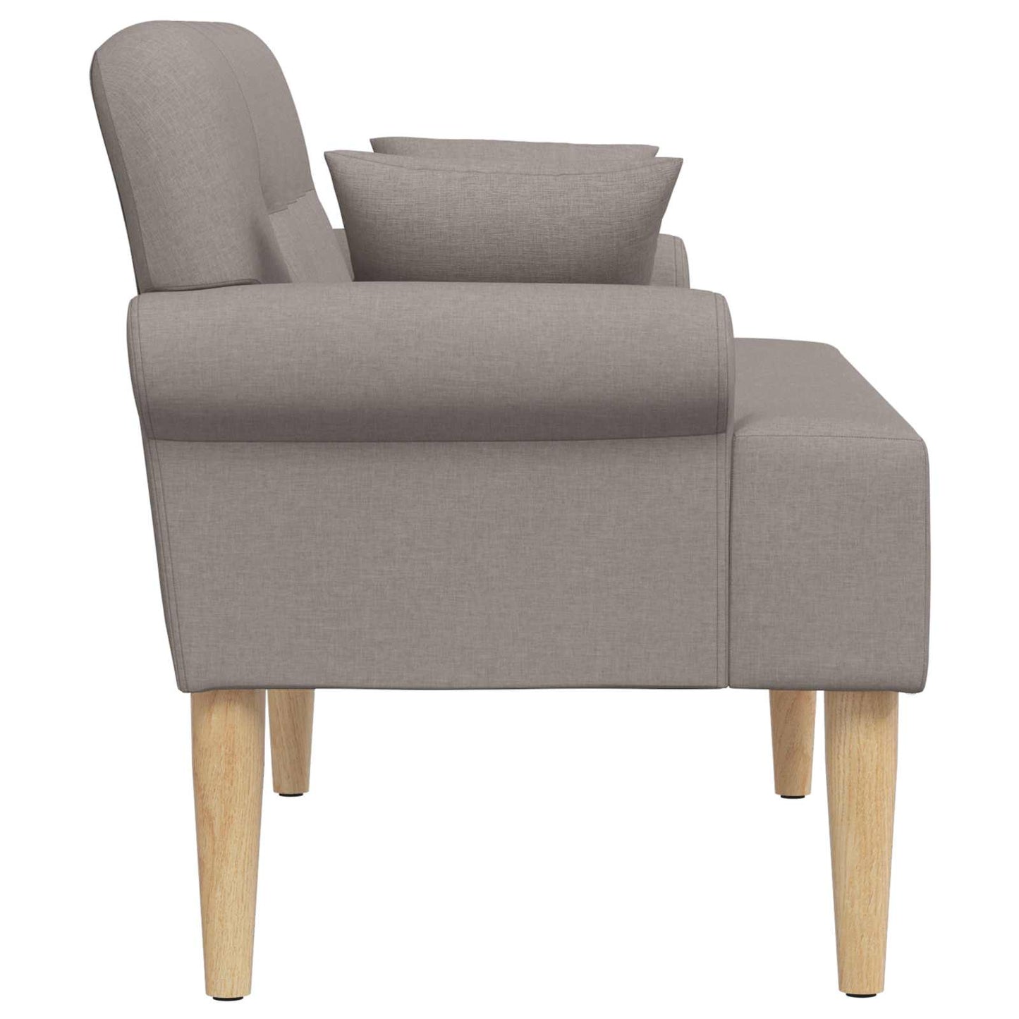 vidaXL Love seat με κουμπιά Taupe 120 x 65 x 79 εκ Ύφασμα