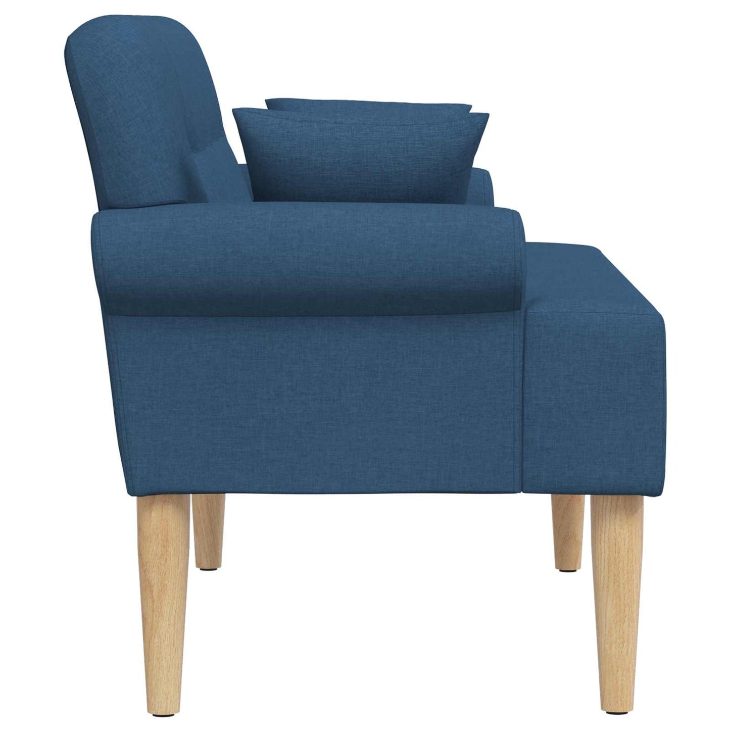 vidaXL Love seat με κουμπιά Μπλε 120 x 65 x 79 εκ Ύφασμα