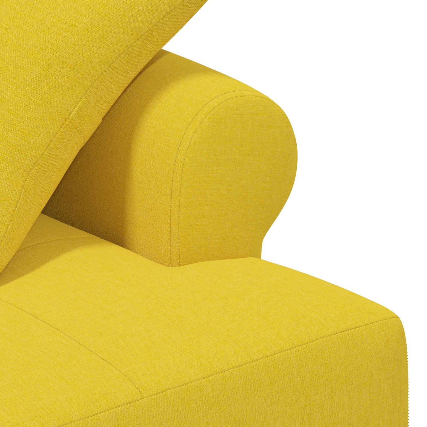 vidaXL Love seat με κουμπιά Ανοιχτό Κίτρινο 120 x 65 x 79 εκ Ύφασμα