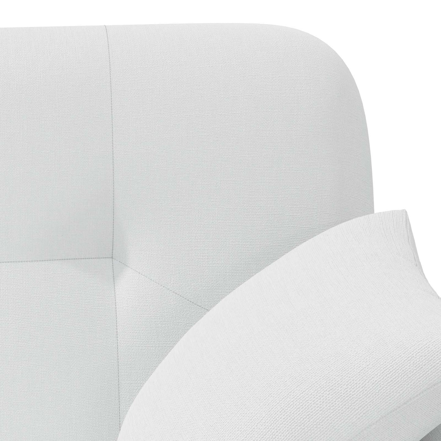 vidaXL Love seat με κουμπιά Λευκό 120 x 65 x 79 εκ Ύφασμα