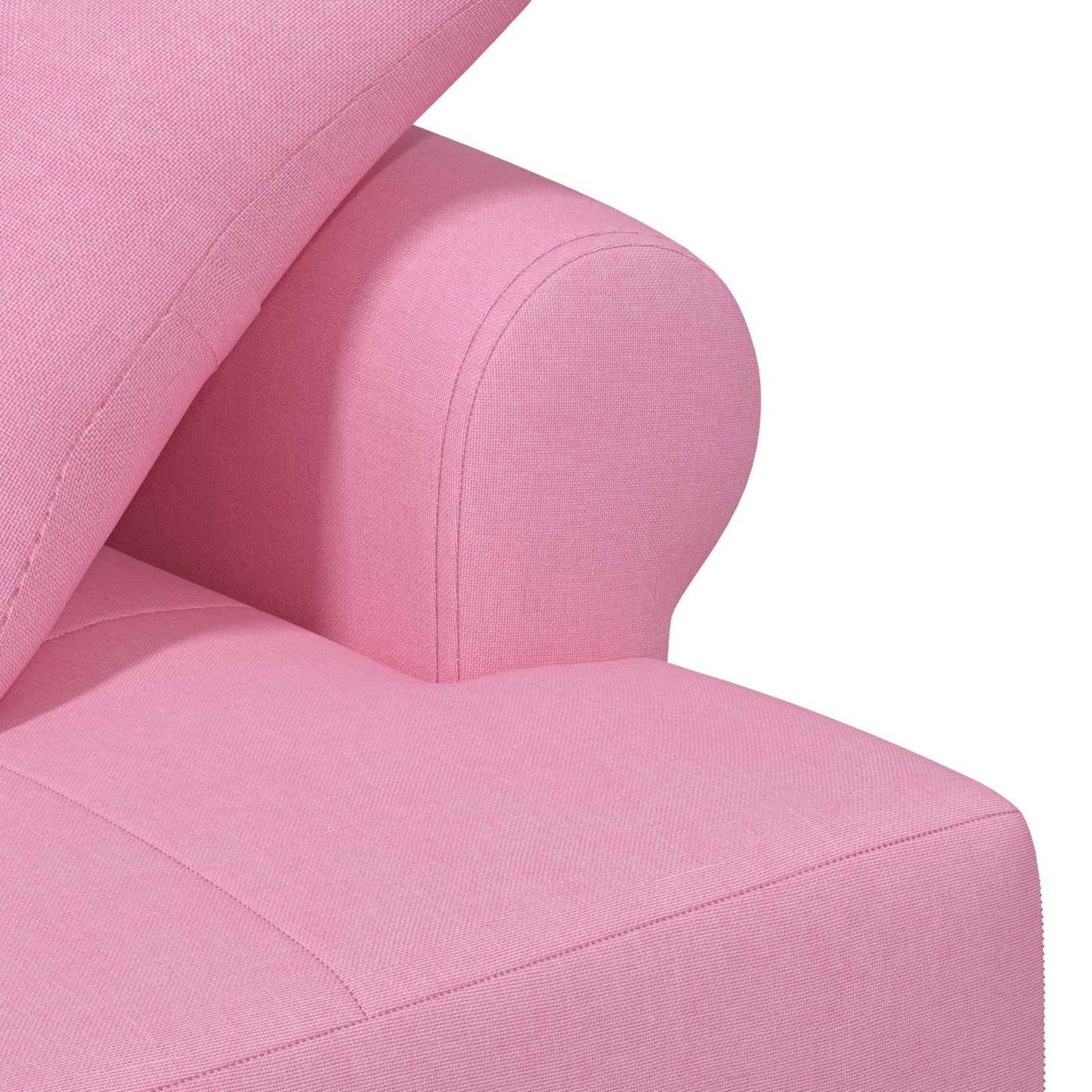 vidaXL Love seat με κουμπιά Ροζ 120 x 65 x 79 εκ Ύφασμα