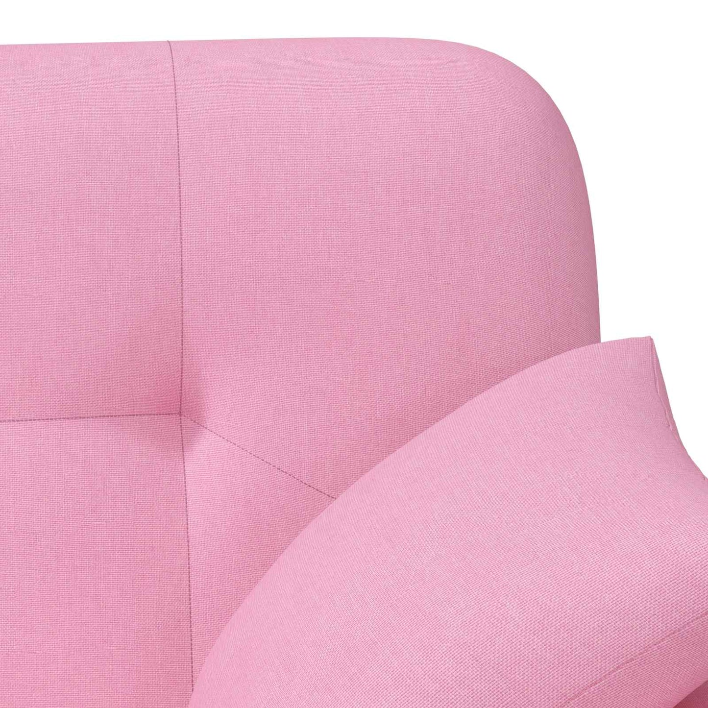 vidaXL Love seat με κουμπιά Ροζ 120 x 65 x 79 εκ Ύφασμα
