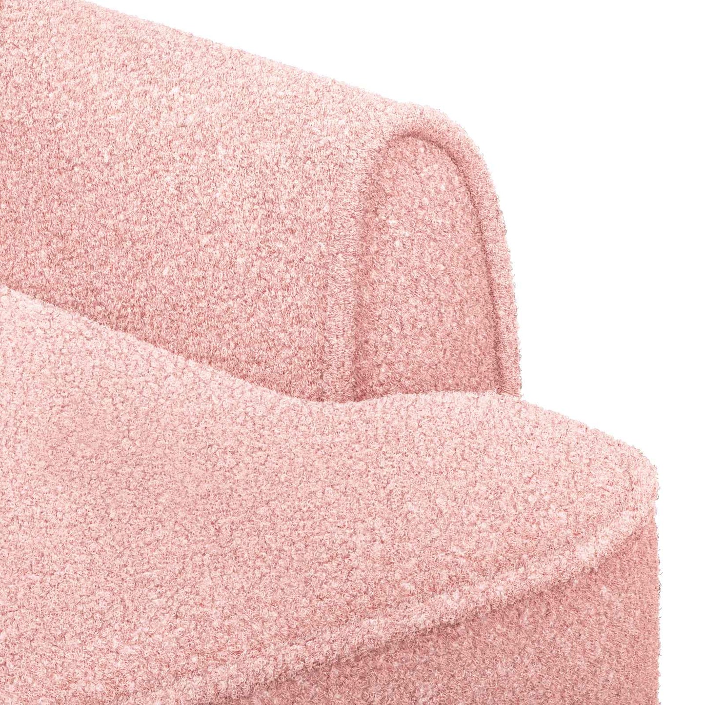 vidaXL Love seat με κουμπιά Ροζ 117 x 67 x 77 εκ. Μπουκλέ