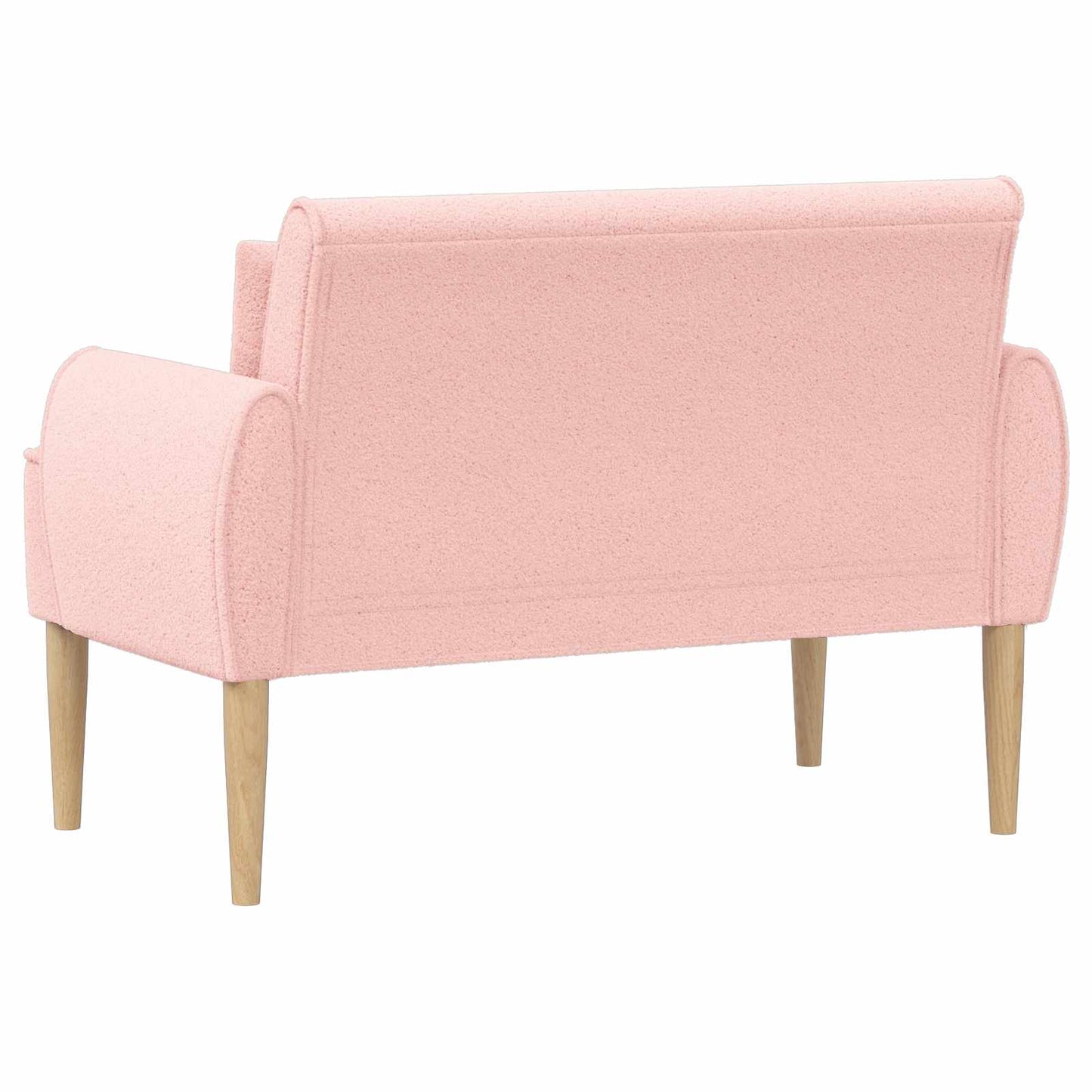 vidaXL Love seat με κουμπιά Ροζ 117 x 67 x 77 εκ. Μπουκλέ