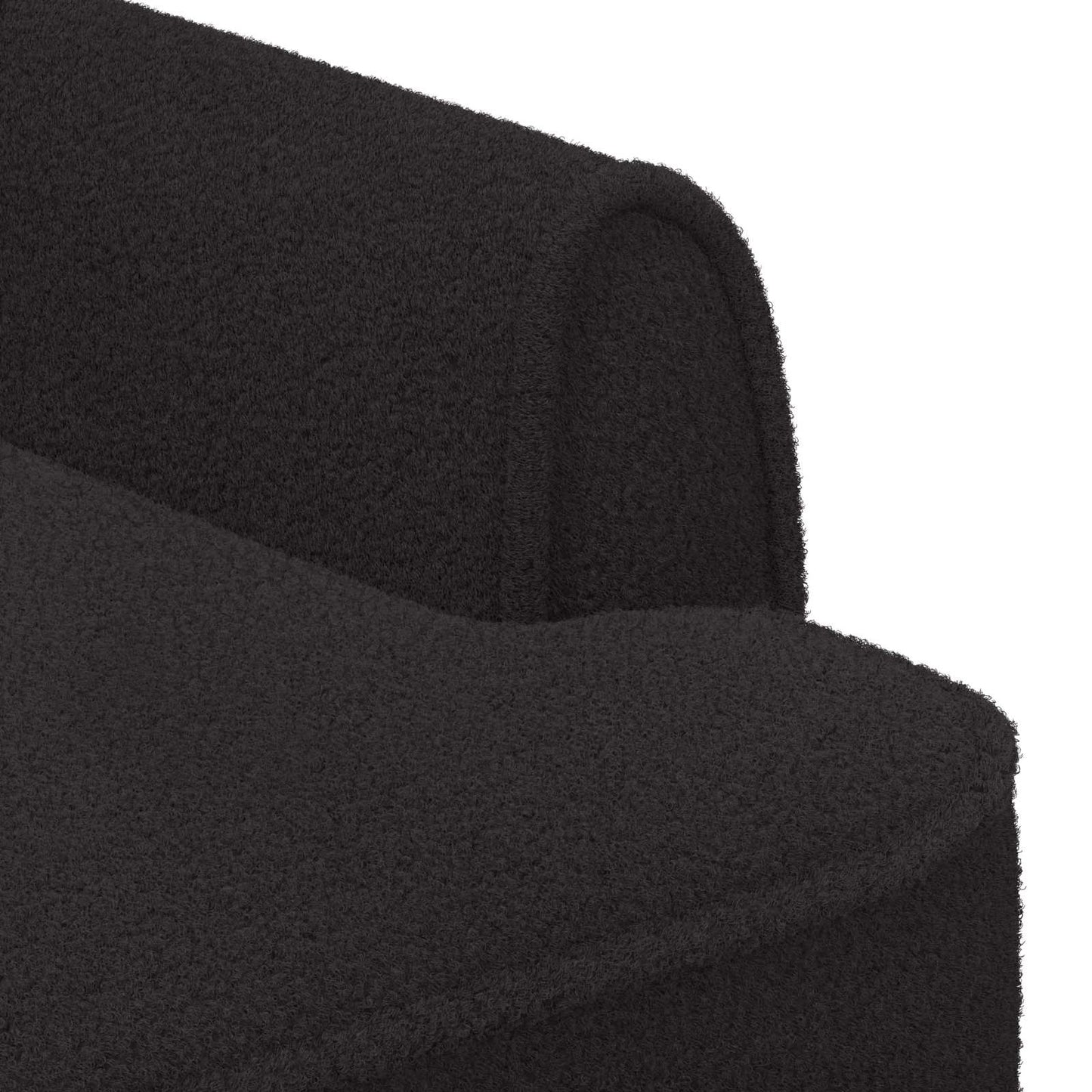 vidaXL Love seat με κουμπιά Μαύρο 117 x 67 x 77 εκ. Μπουκλέ
