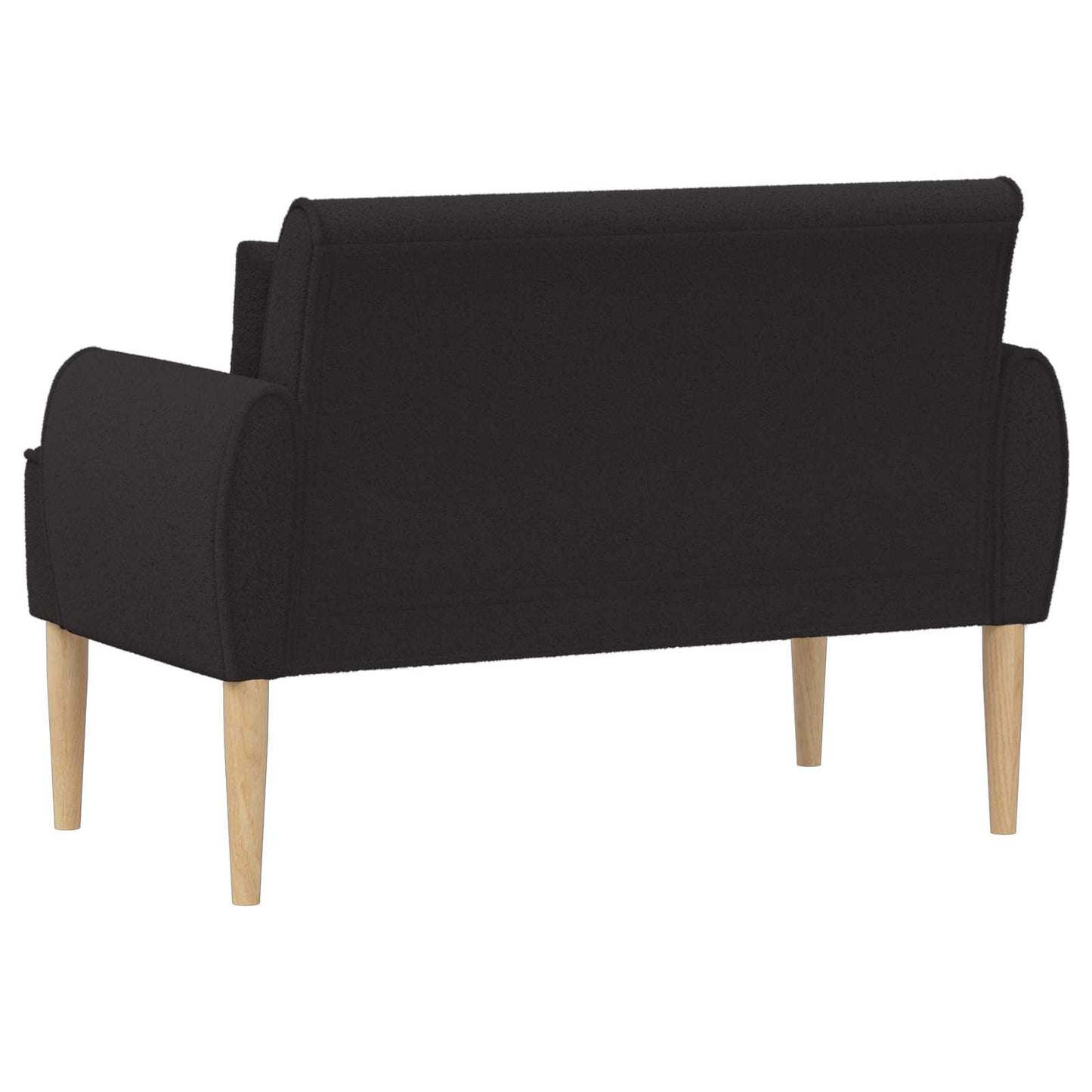 vidaXL Love seat με κουμπιά Μαύρο 117 x 67 x 77 εκ. Μπουκλέ