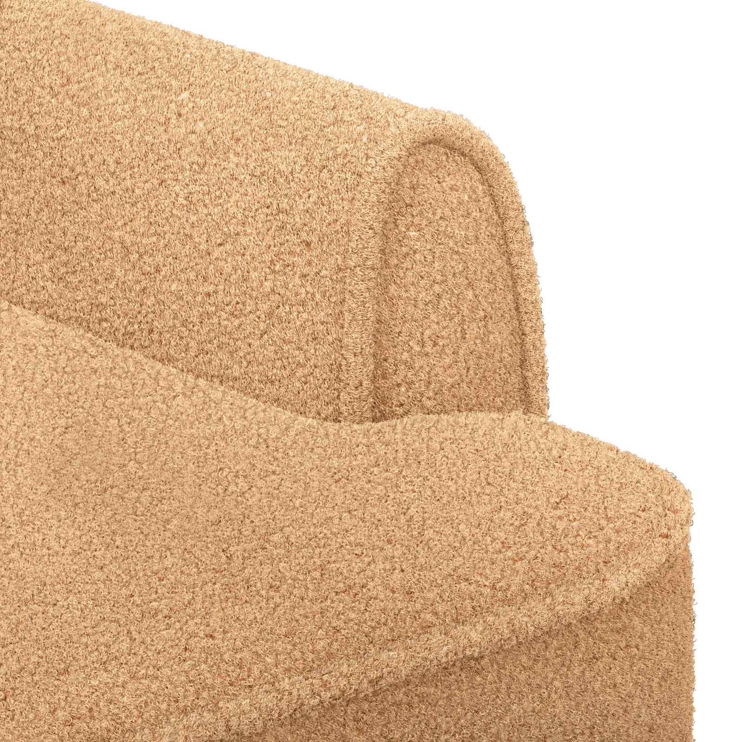 vidaXL Love seat με κουμπιά Μπεζ 117 x 67 x 77 εκ. Μπουκλέ
