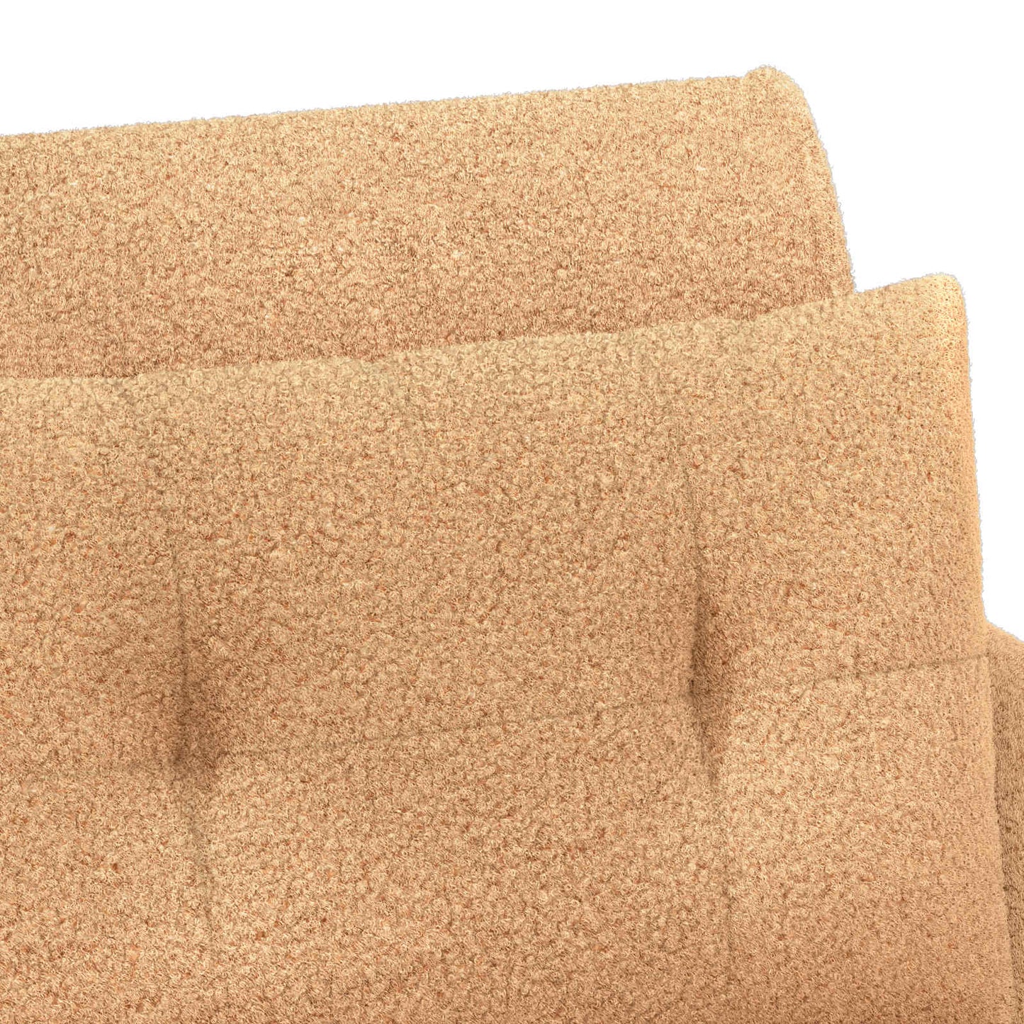 vidaXL Love seat με κουμπιά Μπεζ 117 x 67 x 77 εκ. Μπουκλέ