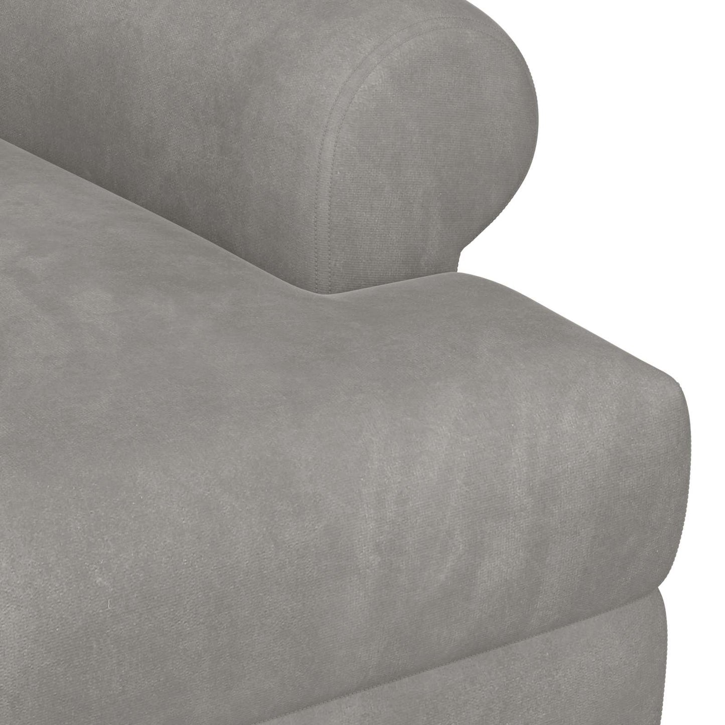 vidaXL Love seat με κουμπιά Ανοιχτό γκρι 120 x 66 x 78 εκ. Βελούδο