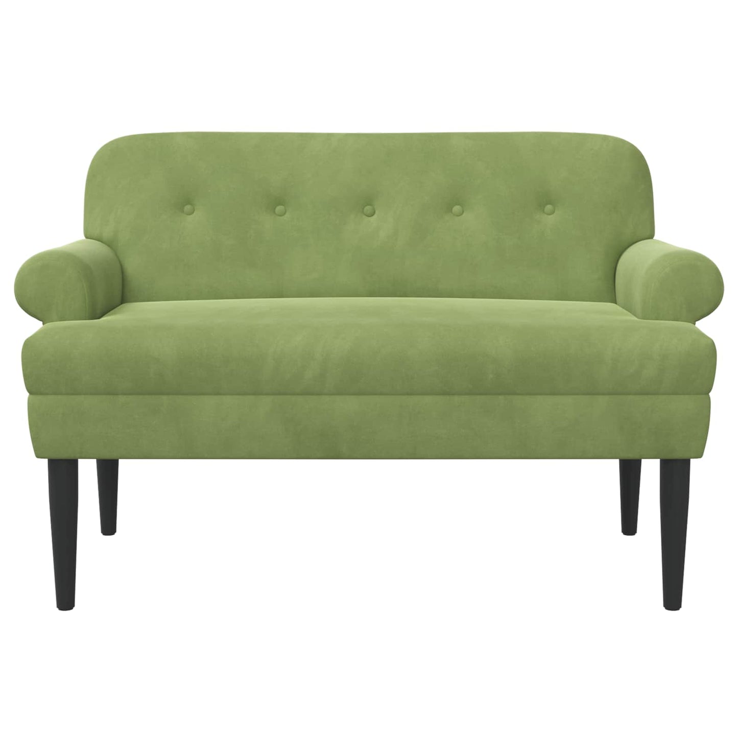 vidaXL Love seat με κουμπιά Ανοιχτό Πράσινο 120 x 66 x 78 εκ. Βελούδο