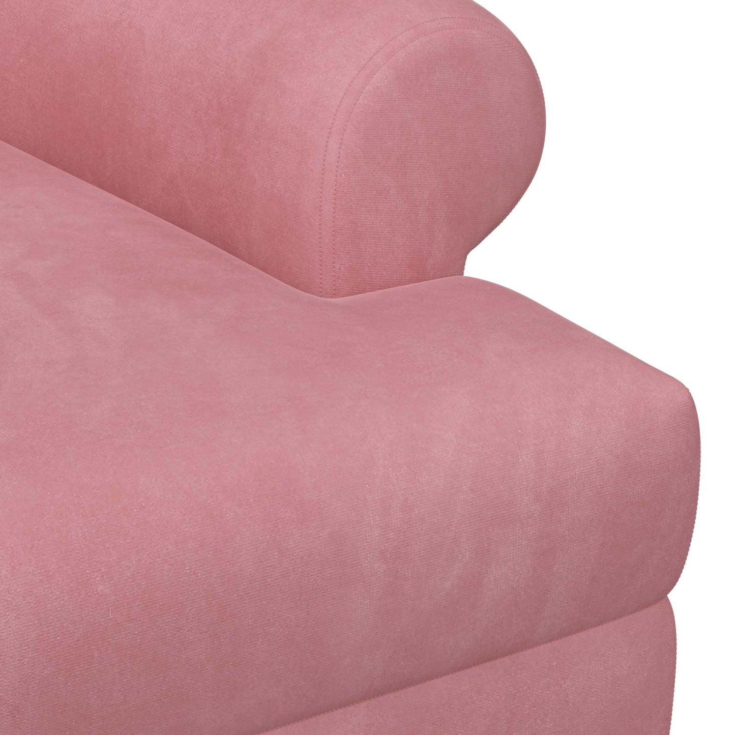 vidaXL Love seat με κουμπιά Ροζ 120 x 66 x 78 εκ. Βελούδο
