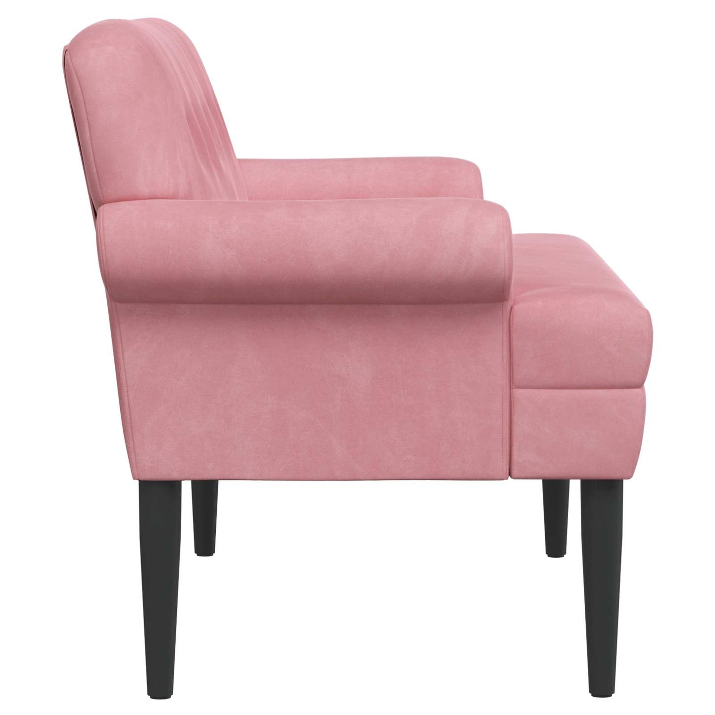 vidaXL Love seat με κουμπιά Ροζ 120 x 66 x 78 εκ. Βελούδο