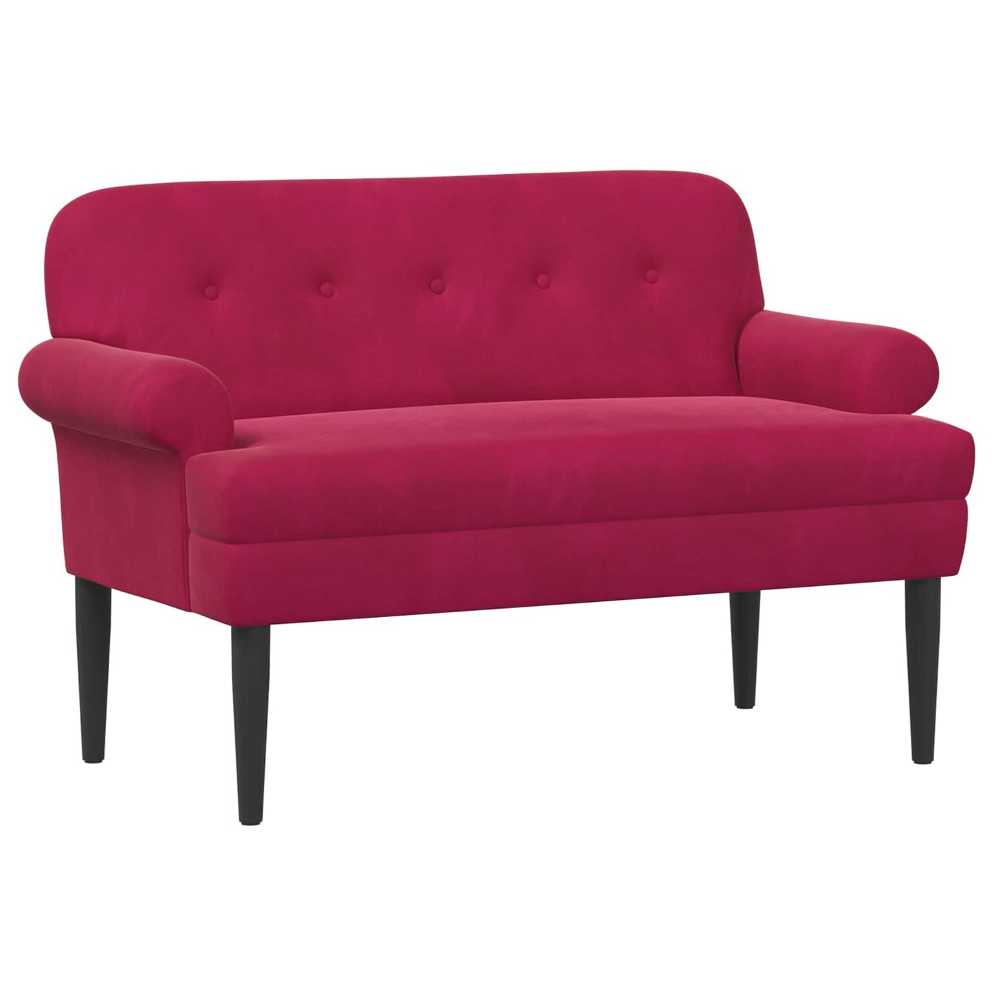 vidaXL Love seat με κουμπιά Κόκκινο 120 x 66 x 78 εκ. Βελούδο