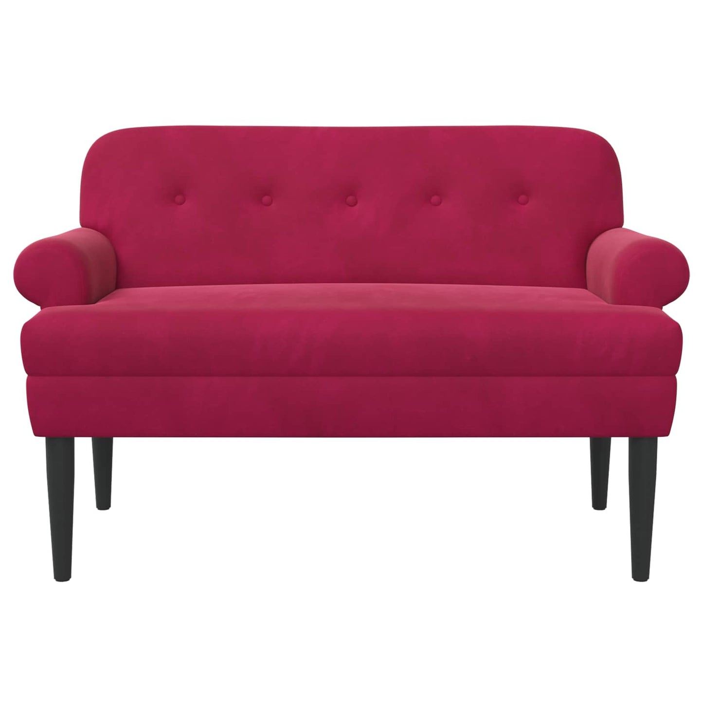vidaXL Love seat με κουμπιά Κόκκινο 120 x 66 x 78 εκ. Βελούδο