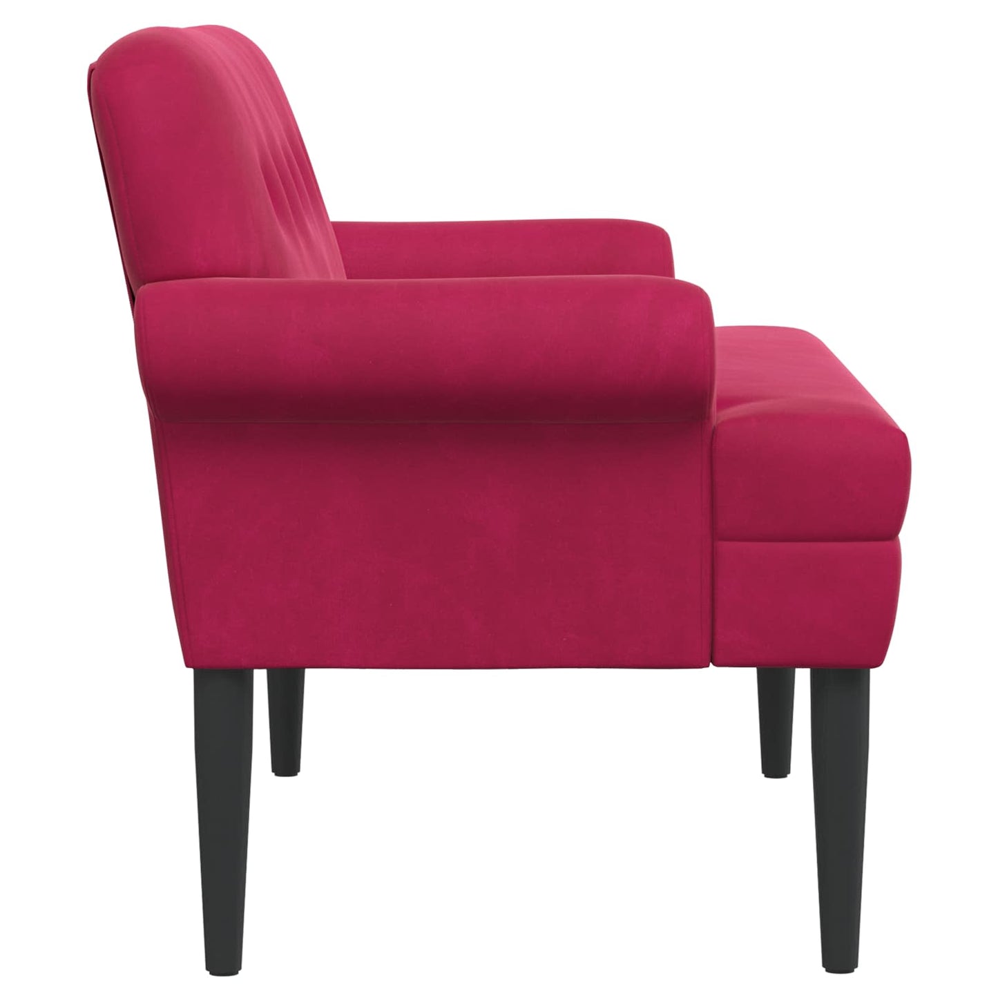 vidaXL Love seat με κουμπιά Κόκκινο 120 x 66 x 78 εκ. Βελούδο