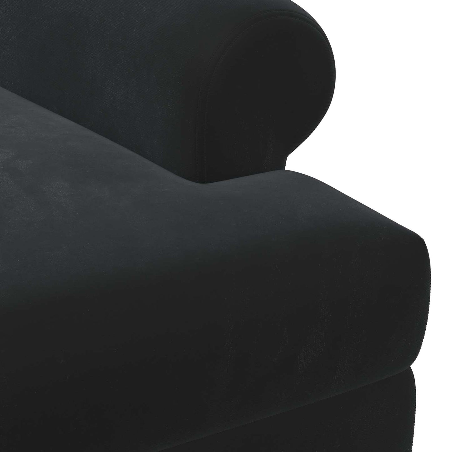 vidaXL Love seat με κουμπιά Μαύρο 120 x 66 x 78 εκ. Βελούδο