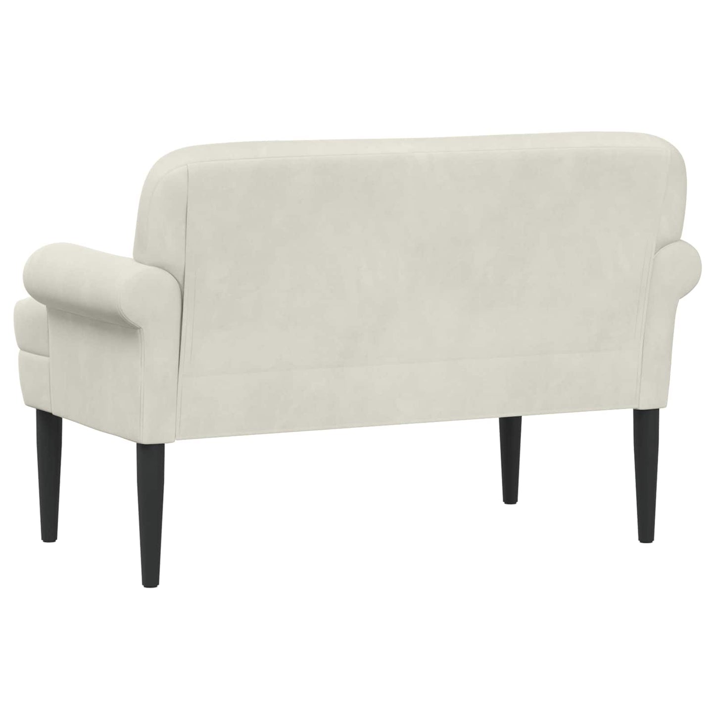 vidaXL Love seat με κουμπιά Κρεμ 120 x 66 x 78 εκ. Βελούδο