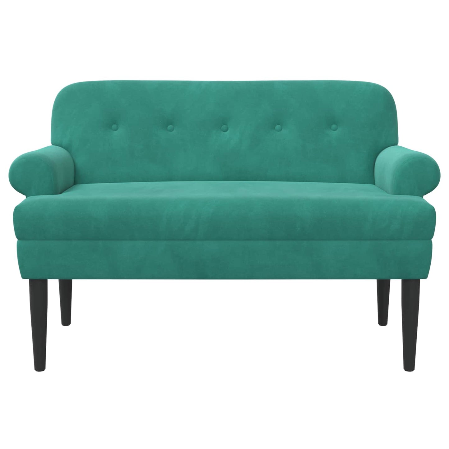 vidaXL Love seat με κουμπιά Τιρκουάζ 120 x 66 x 78 εκ. Βελούδο