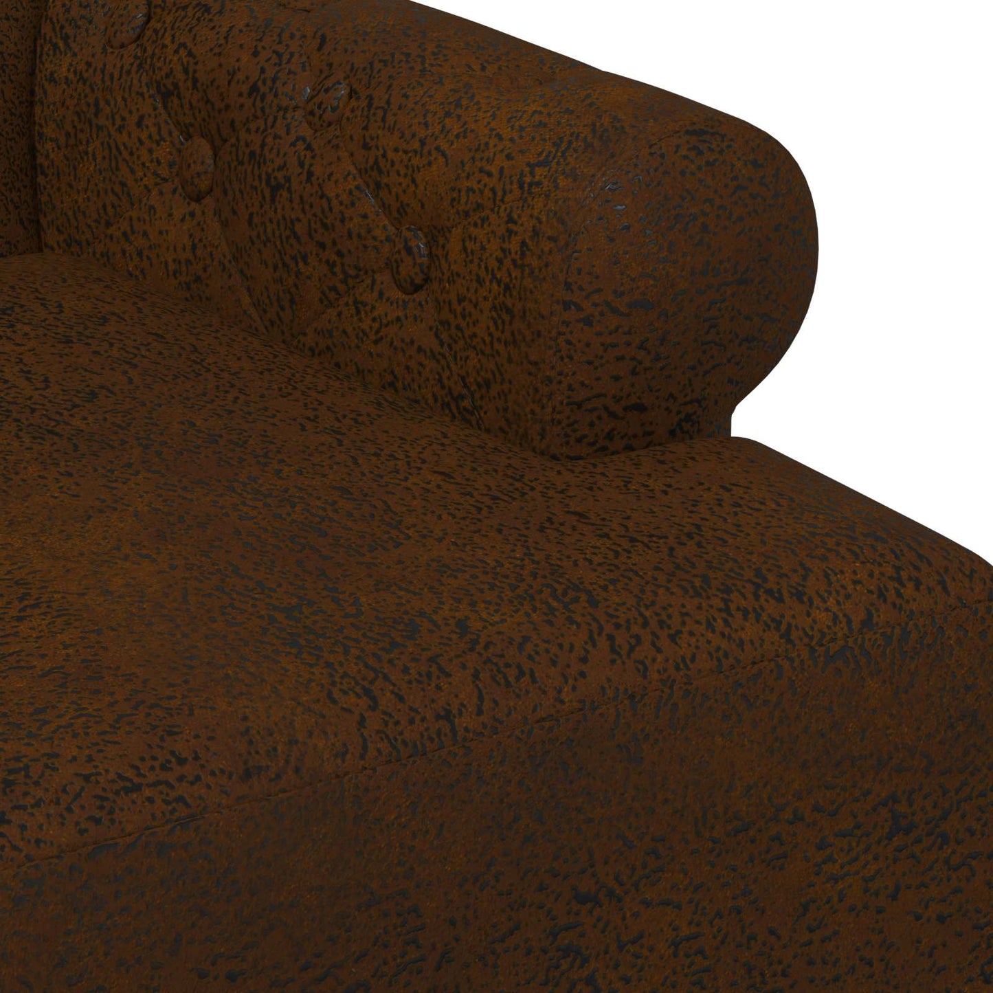 vidaXL Love seat με κουμπιά Καφέ 120 x 65 x 78 εκ