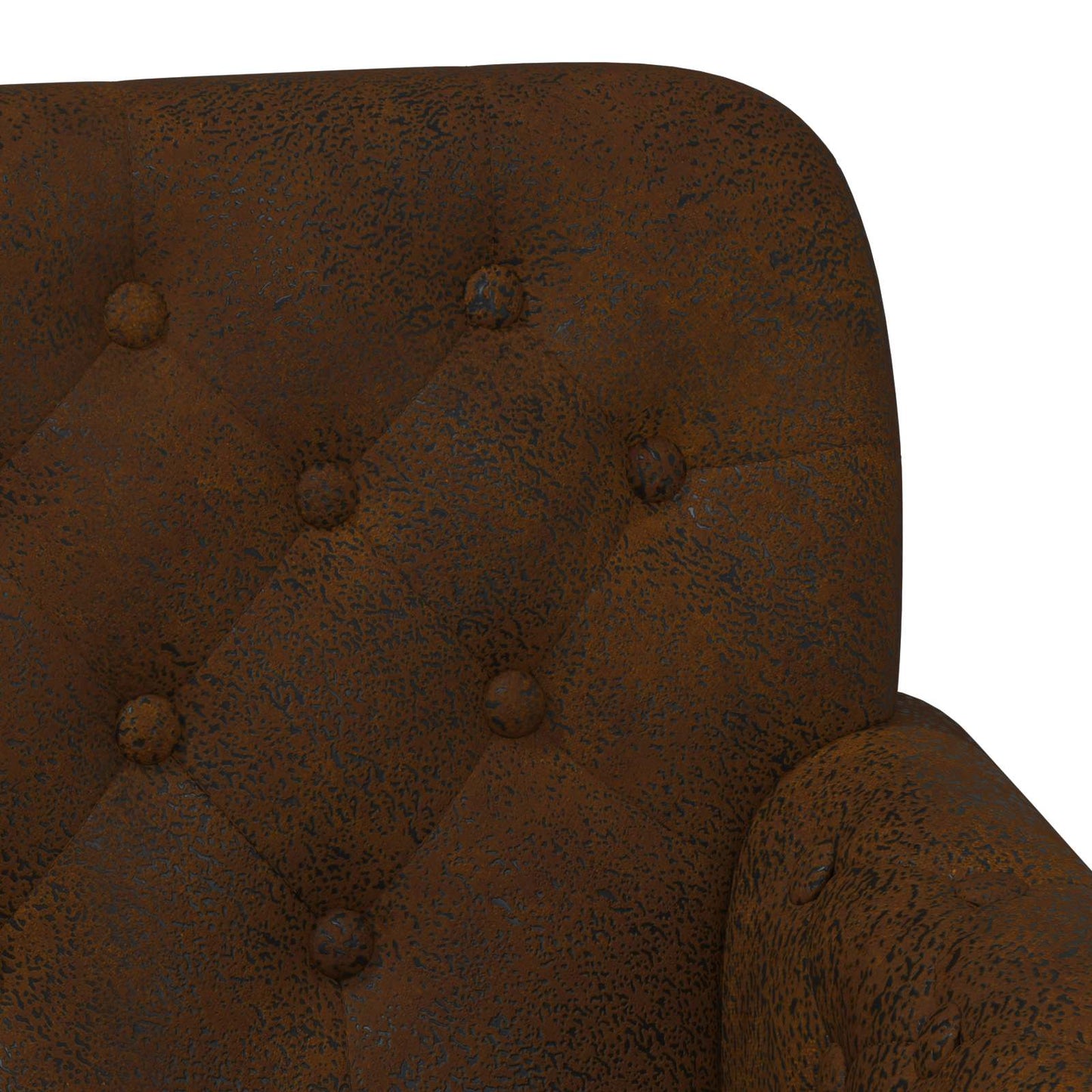 vidaXL Love seat με κουμπιά Καφέ 120 x 65 x 78 εκ