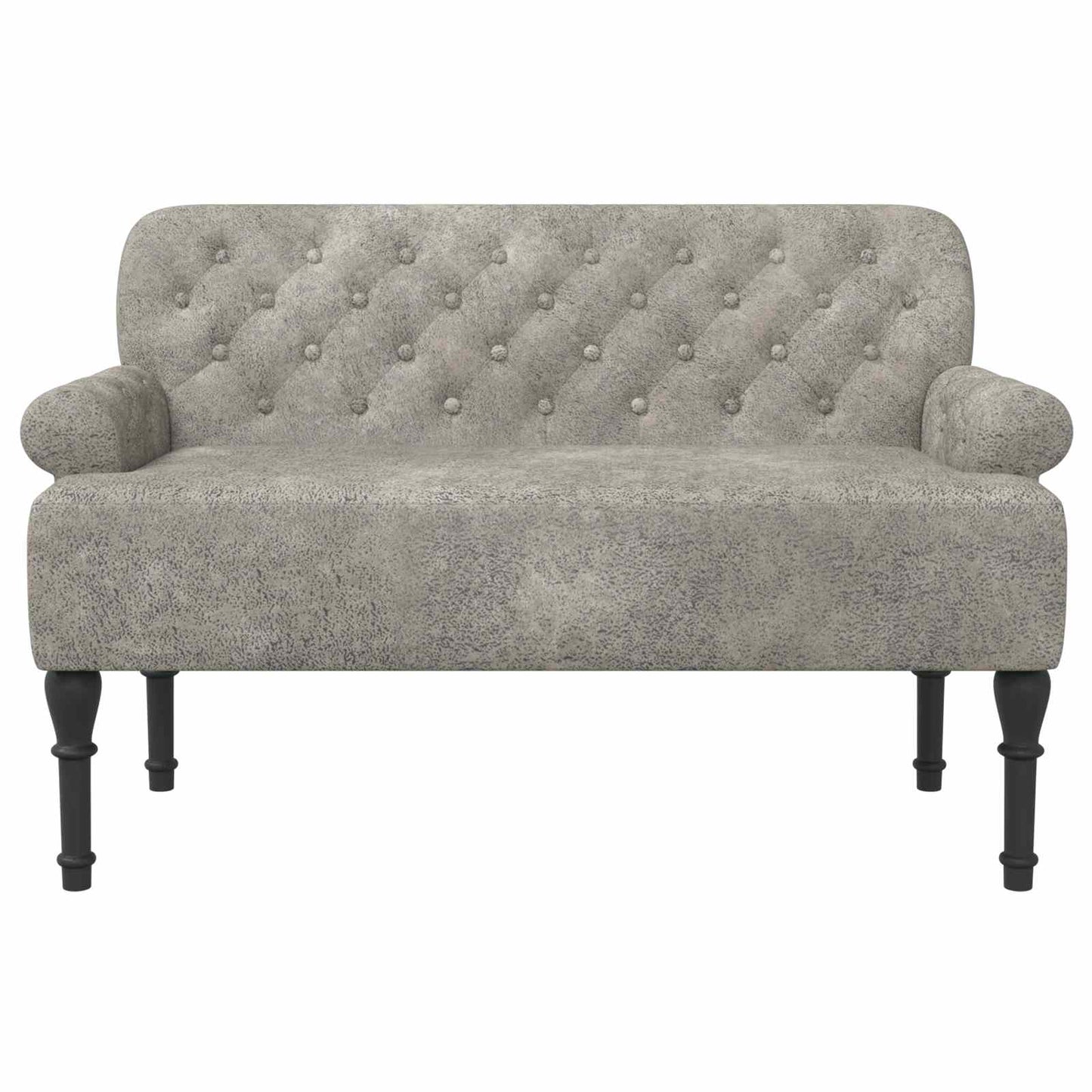 vidaXL Love seat με κουμπιά Ανοιχτό γκρι 120 x 65 x 78 εκ