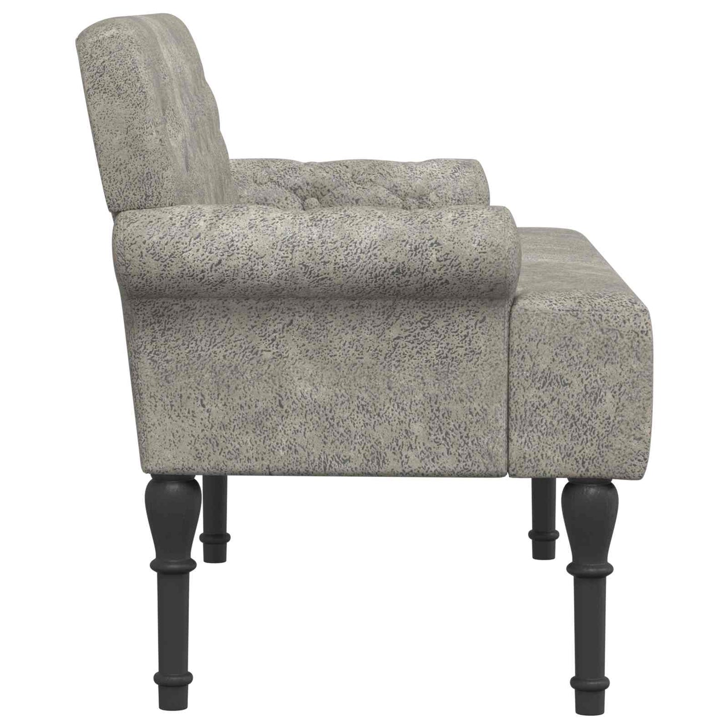 vidaXL Love seat με κουμπιά Ανοιχτό γκρι 120 x 65 x 78 εκ