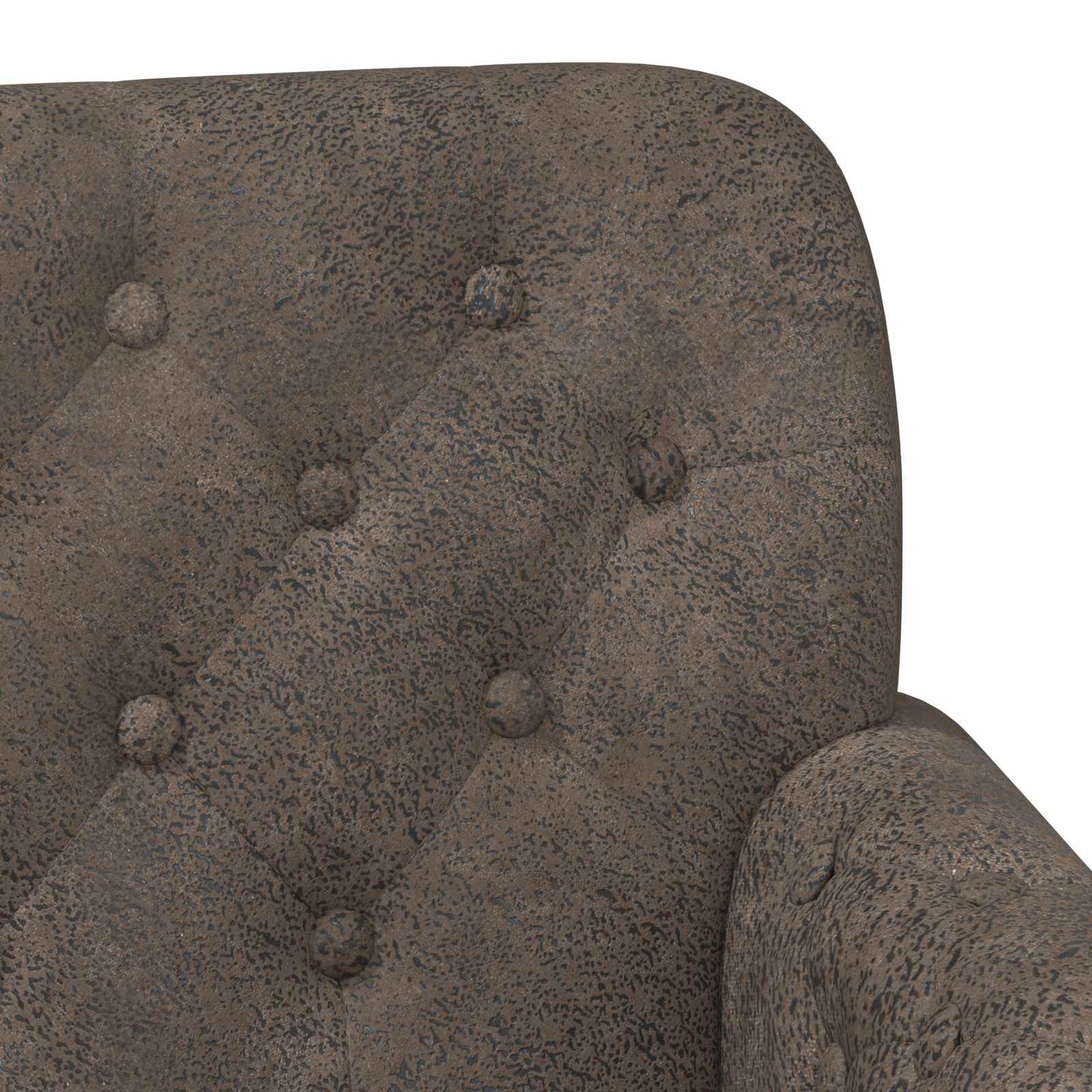 vidaXL Love seat με κουμπιά Σκούρο Γκρι 120 x 65 x 78 εκ