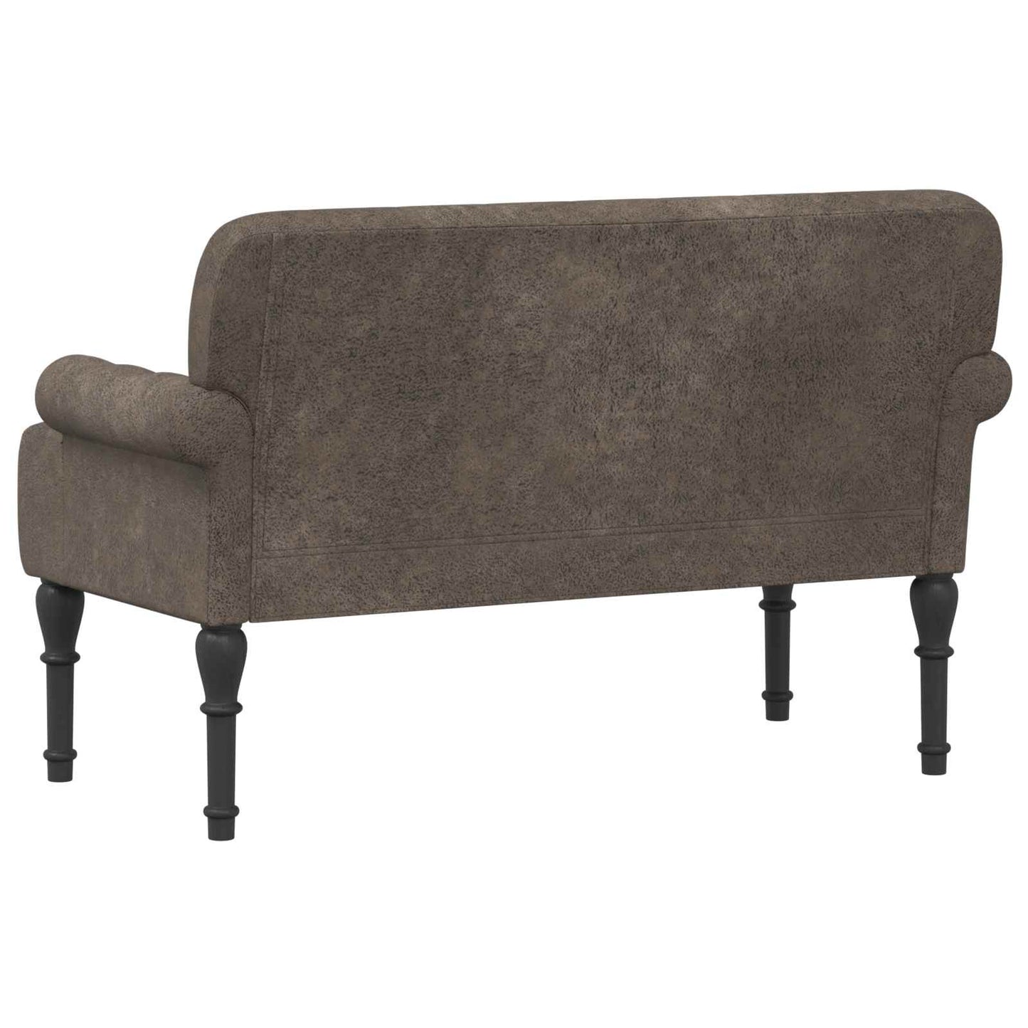 vidaXL Love seat με κουμπιά Σκούρο Γκρι 120 x 65 x 78 εκ
