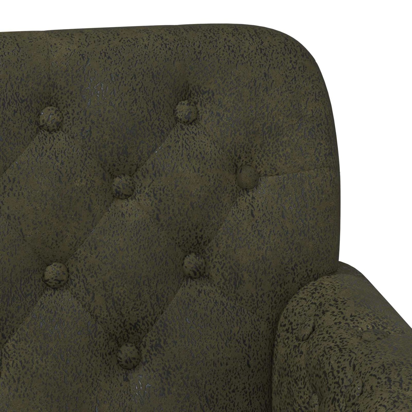 vidaXL Love seat με κουμπιά Στρατιωτικό Πράσινο 120 x 65 x 78 εκ