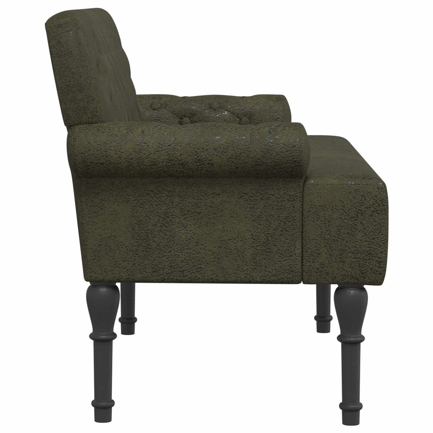 vidaXL Love seat με κουμπιά Στρατιωτικό Πράσινο 120 x 65 x 78 εκ