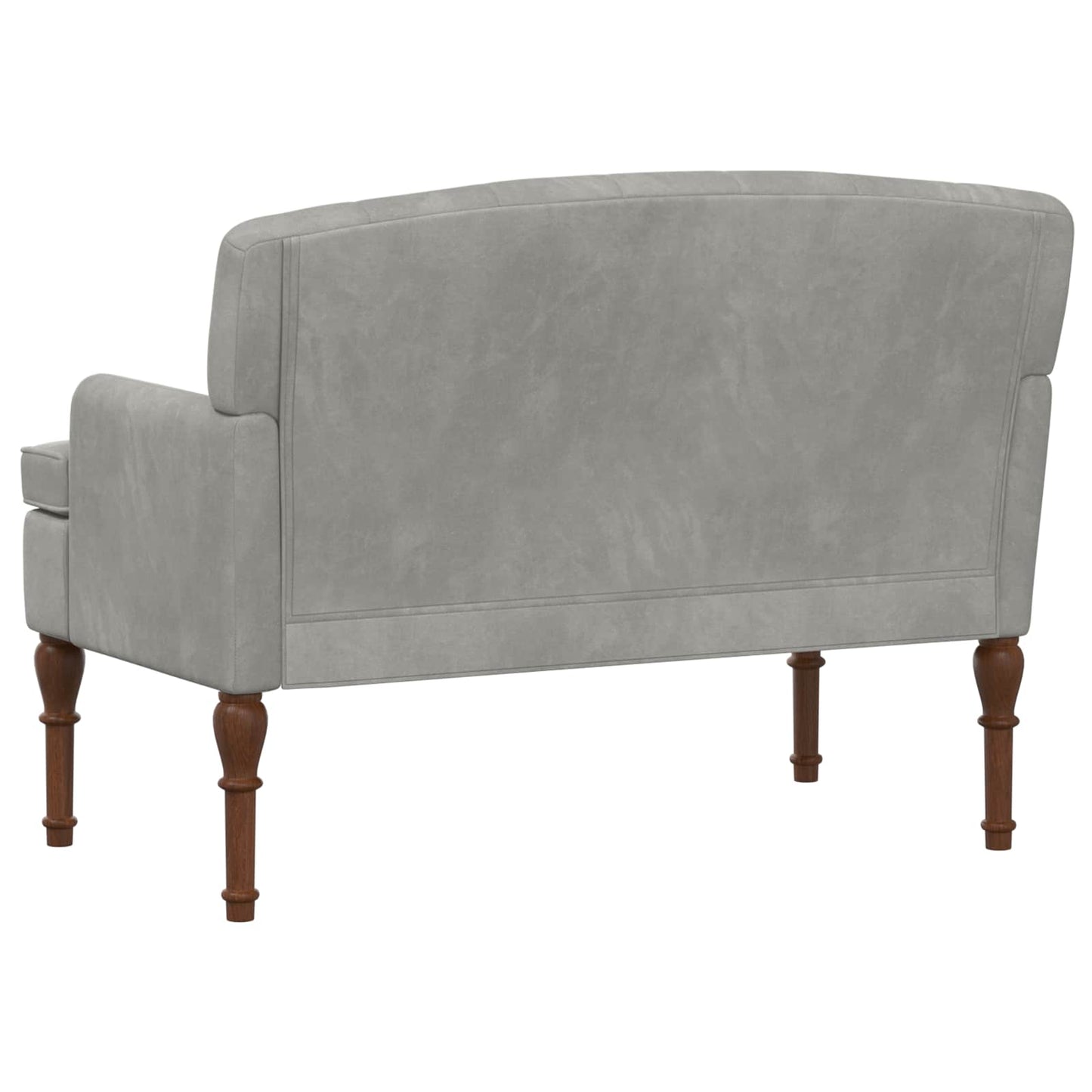 vidaXL Love seat με κουμπιά Ανοιχτό γκρι 111 x 65 x 79 εκ Βελούδο