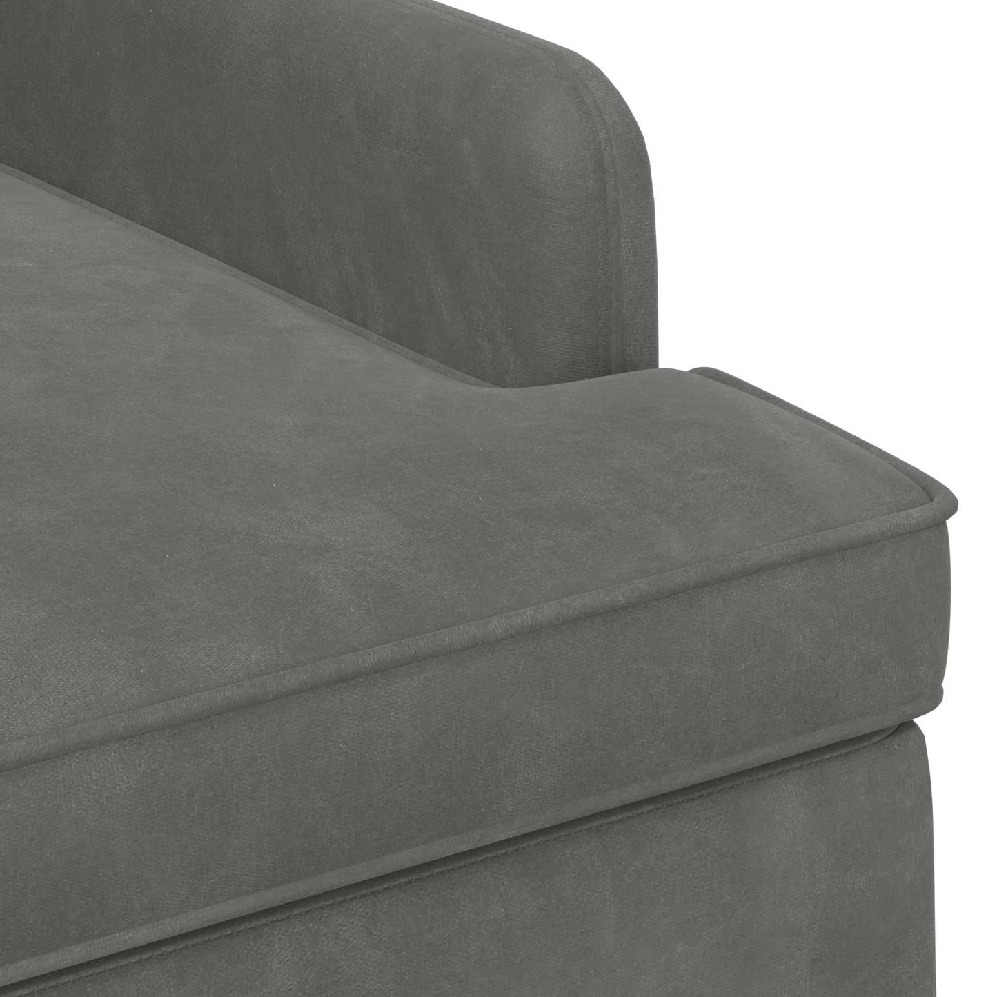 vidaXL Love seat με κουμπιά Σκούρο Γκρι 111 x 65 x 79 εκ Βελούδο