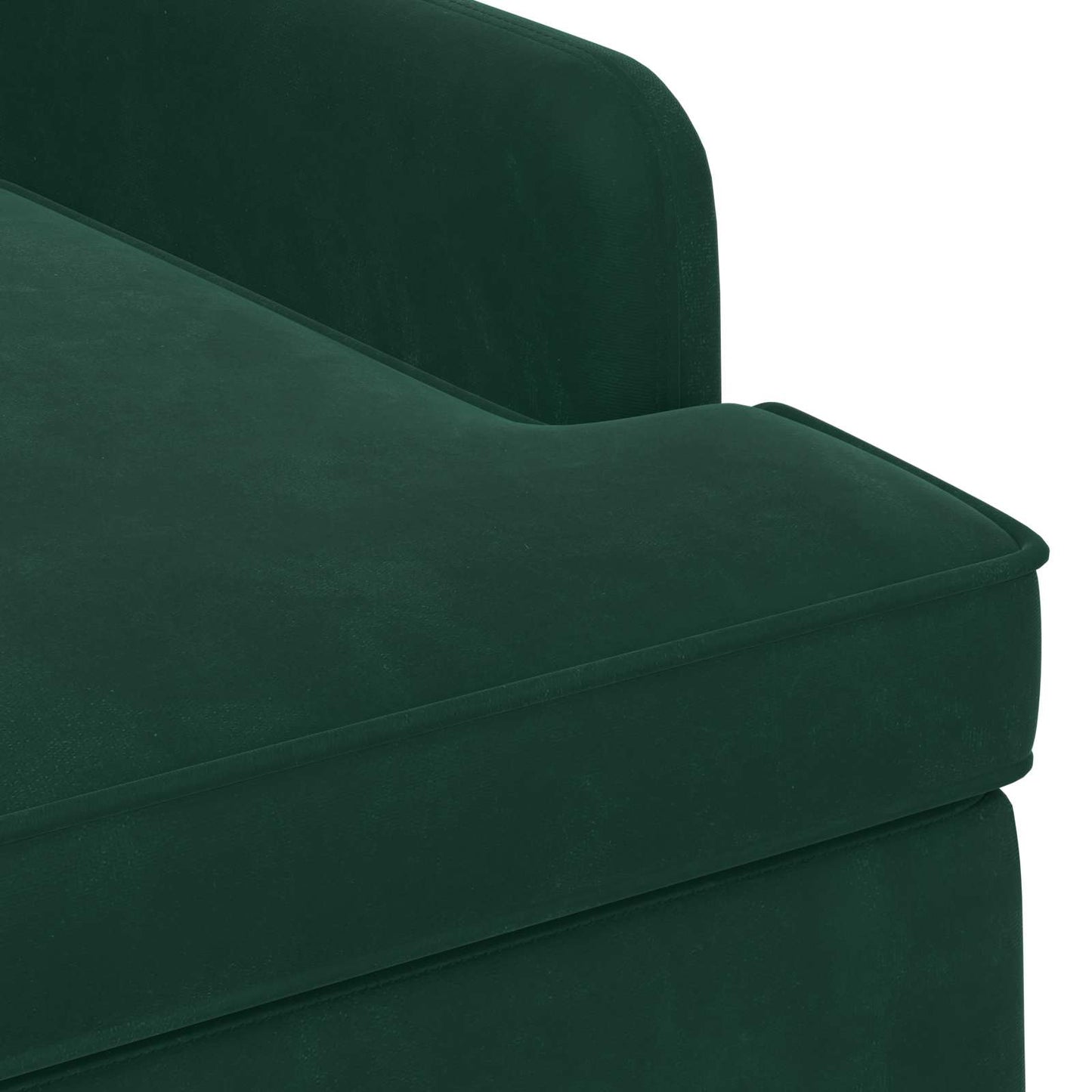vidaXL Love seat με κουμπιά Σκούρο Πράσινο 111 x 65 x 79 εκ Βελούδο