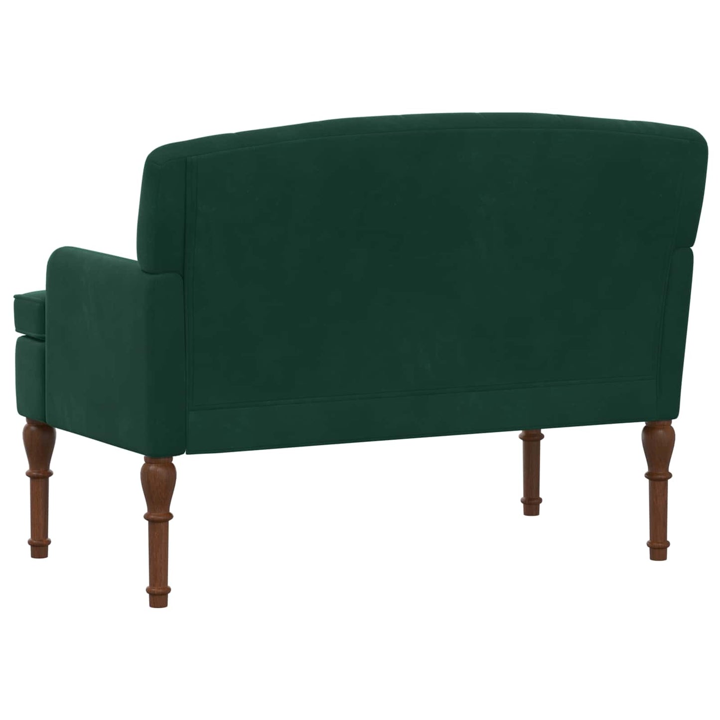 vidaXL Love seat με κουμπιά Σκούρο Πράσινο 111 x 65 x 79 εκ Βελούδο