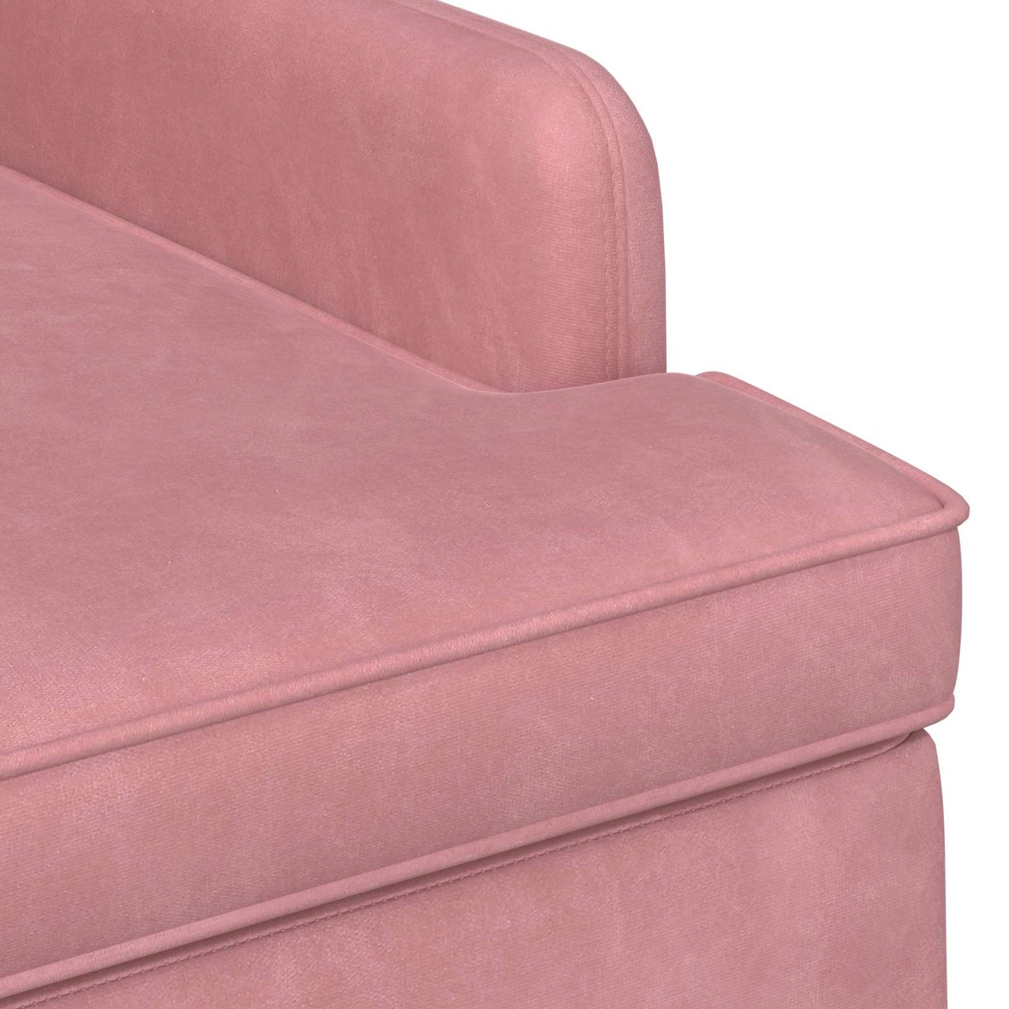 vidaXL Love seat με κουμπιά Ροζ 111 x 65 x 79 εκ Βελούδο