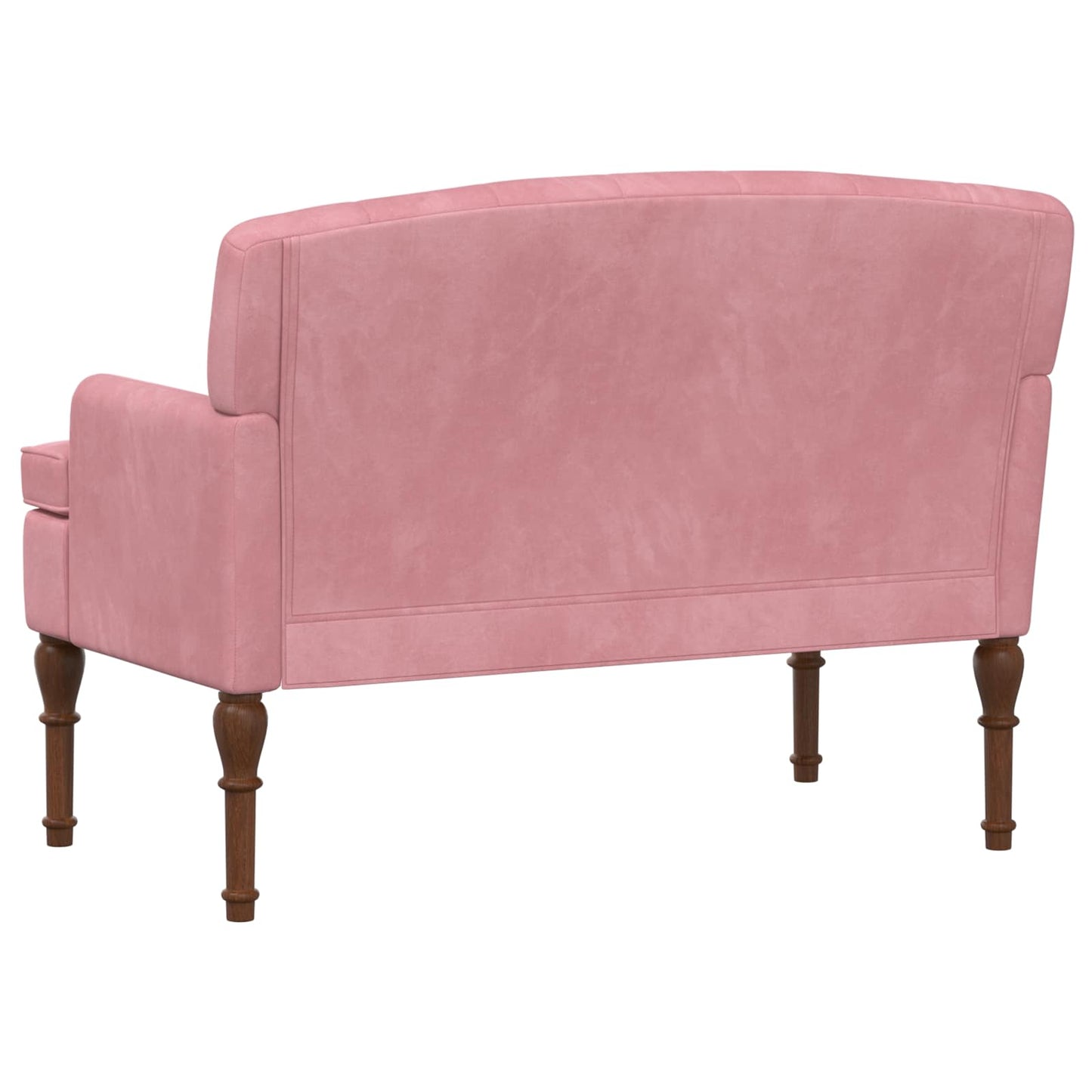 vidaXL Love seat με κουμπιά Ροζ 111 x 65 x 79 εκ Βελούδο